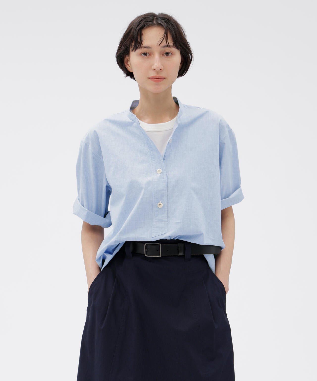HIGHCOUNT TOP DYED COTTON SHIRT