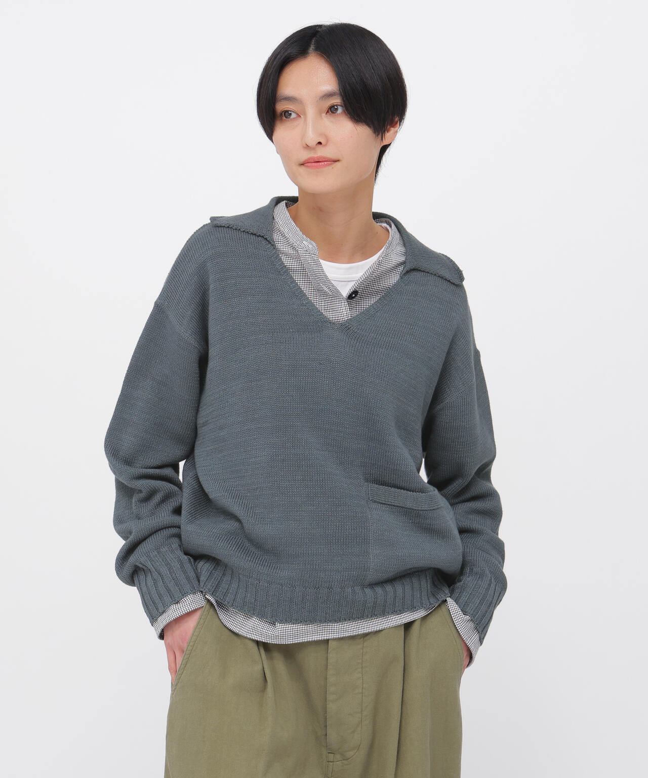 CONTRAST COTTON LINEN KNITWEAR