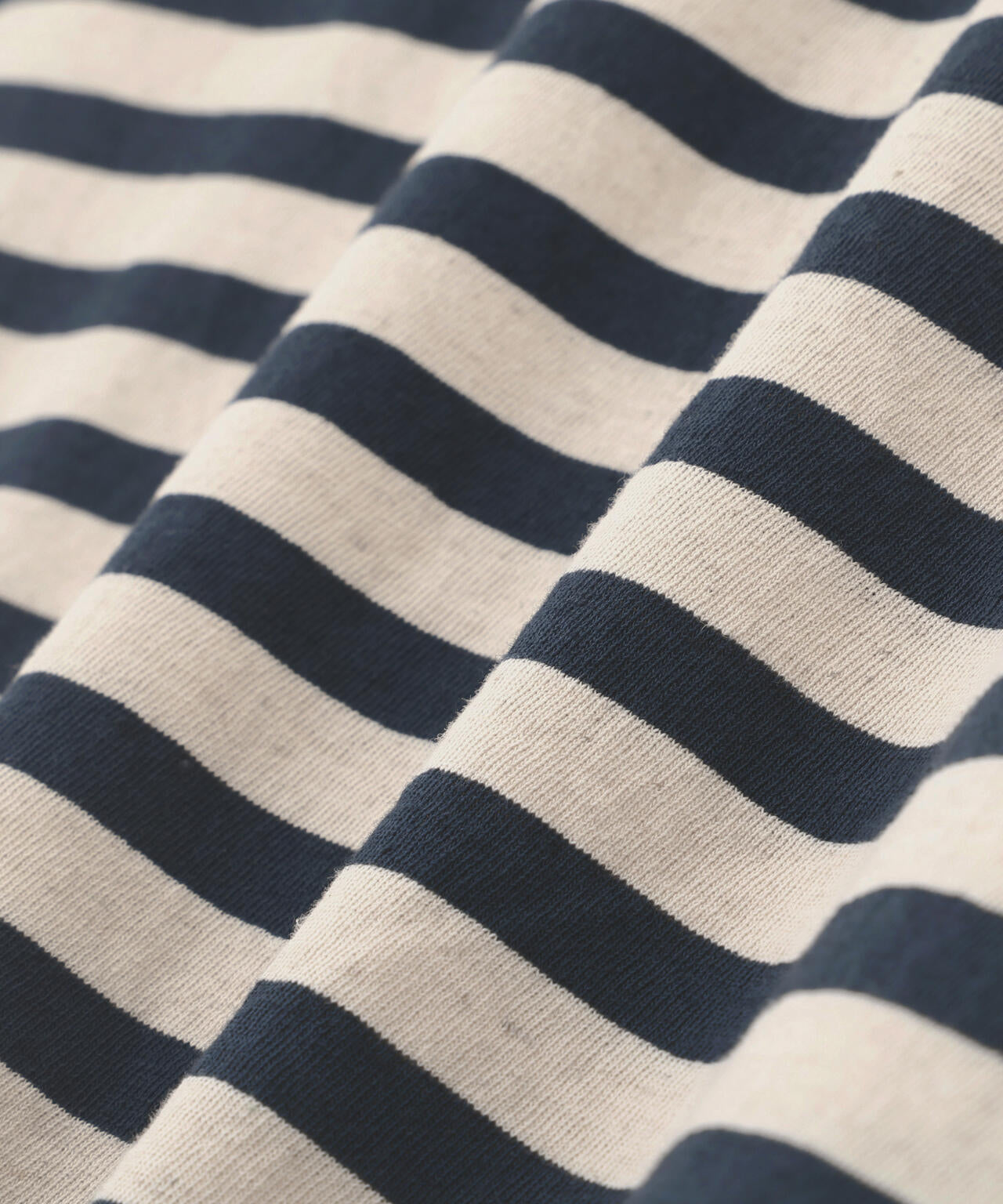 COTTON LINEN STRIPE JERSEY TOP