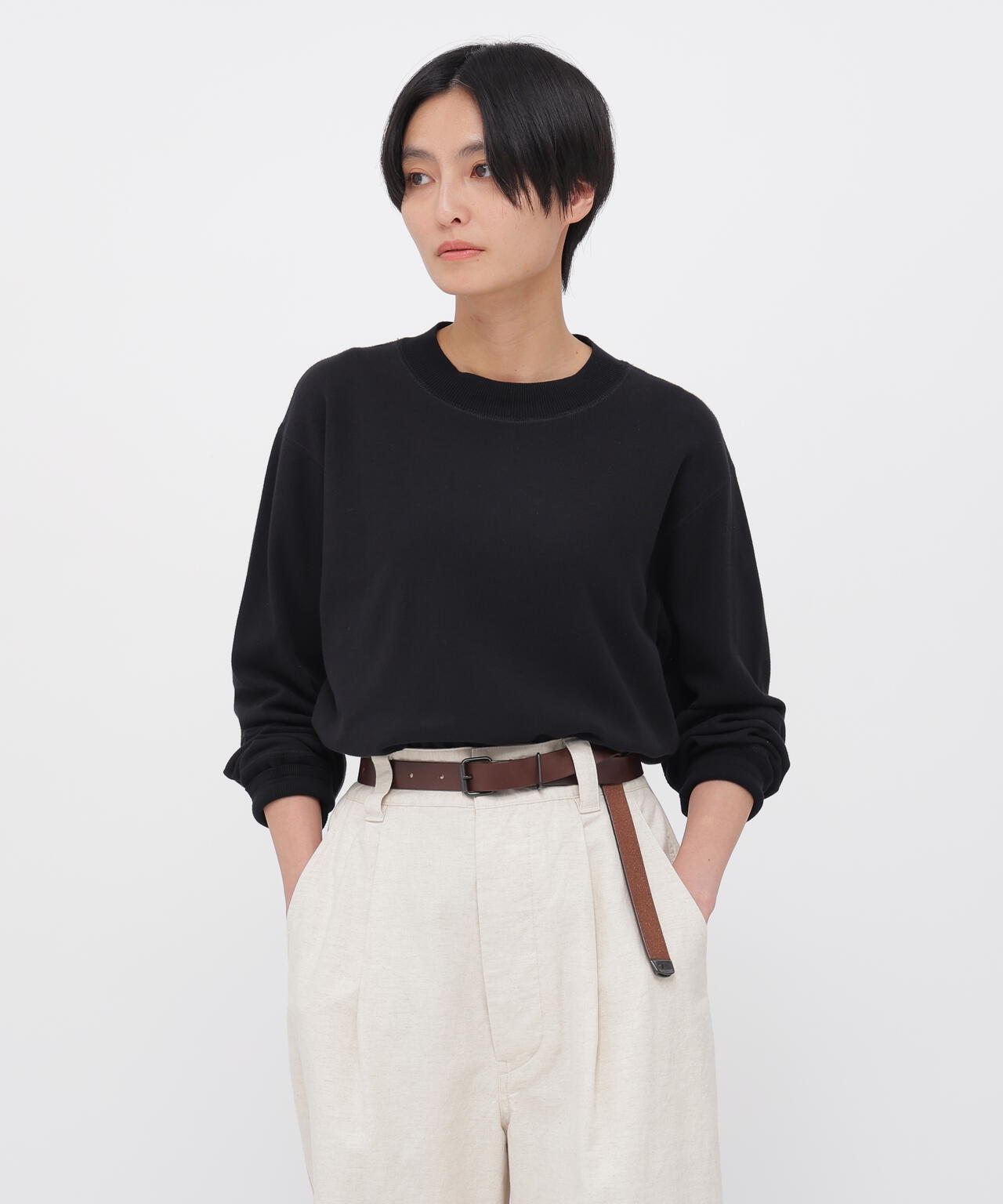 FINE COTTON RIB JERSEY TOP