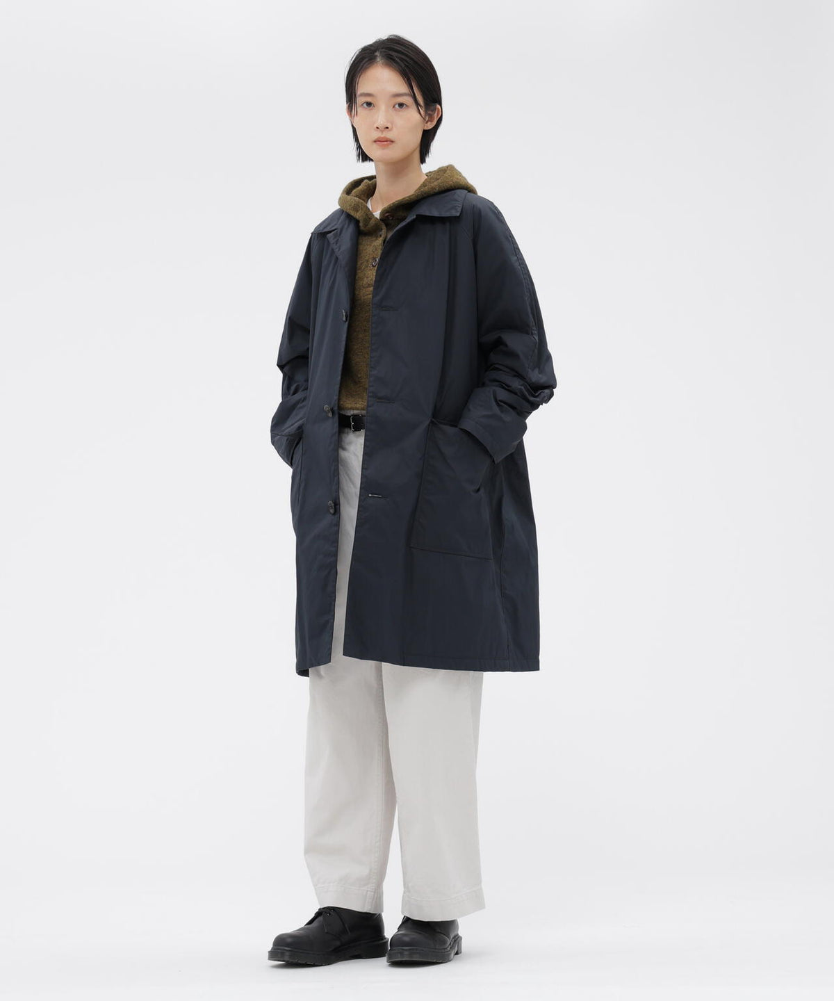 COTTON NYLON POPLIN COAT