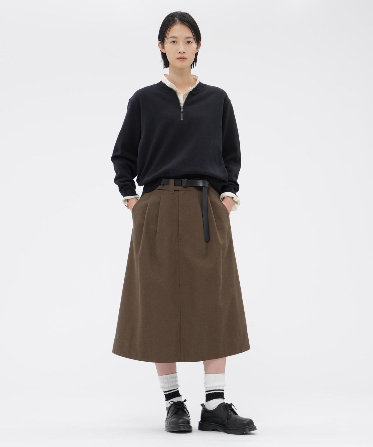 WOOL COTTON DRILL SKIRT