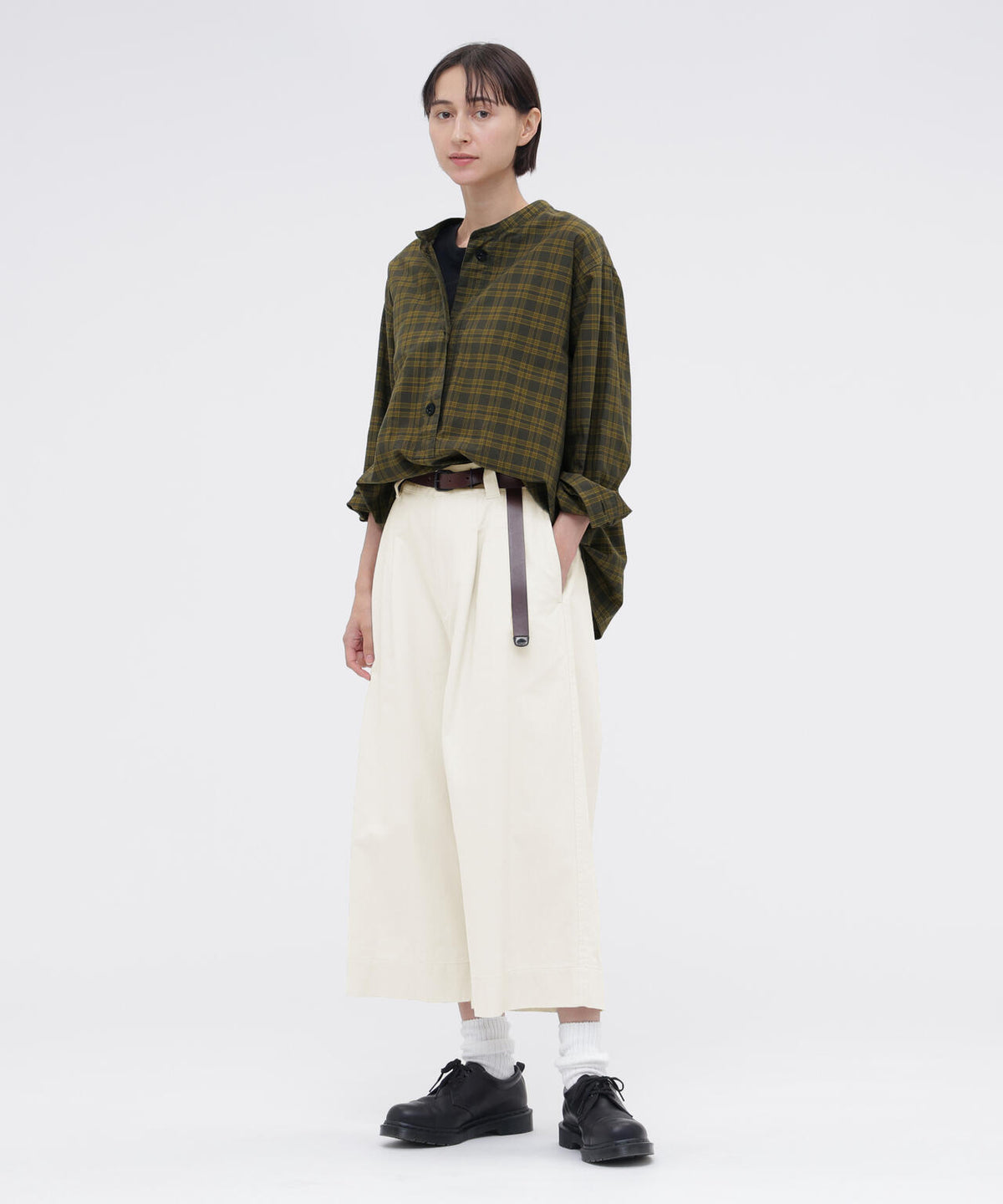 TONAL COTTON CHECK SHIRT