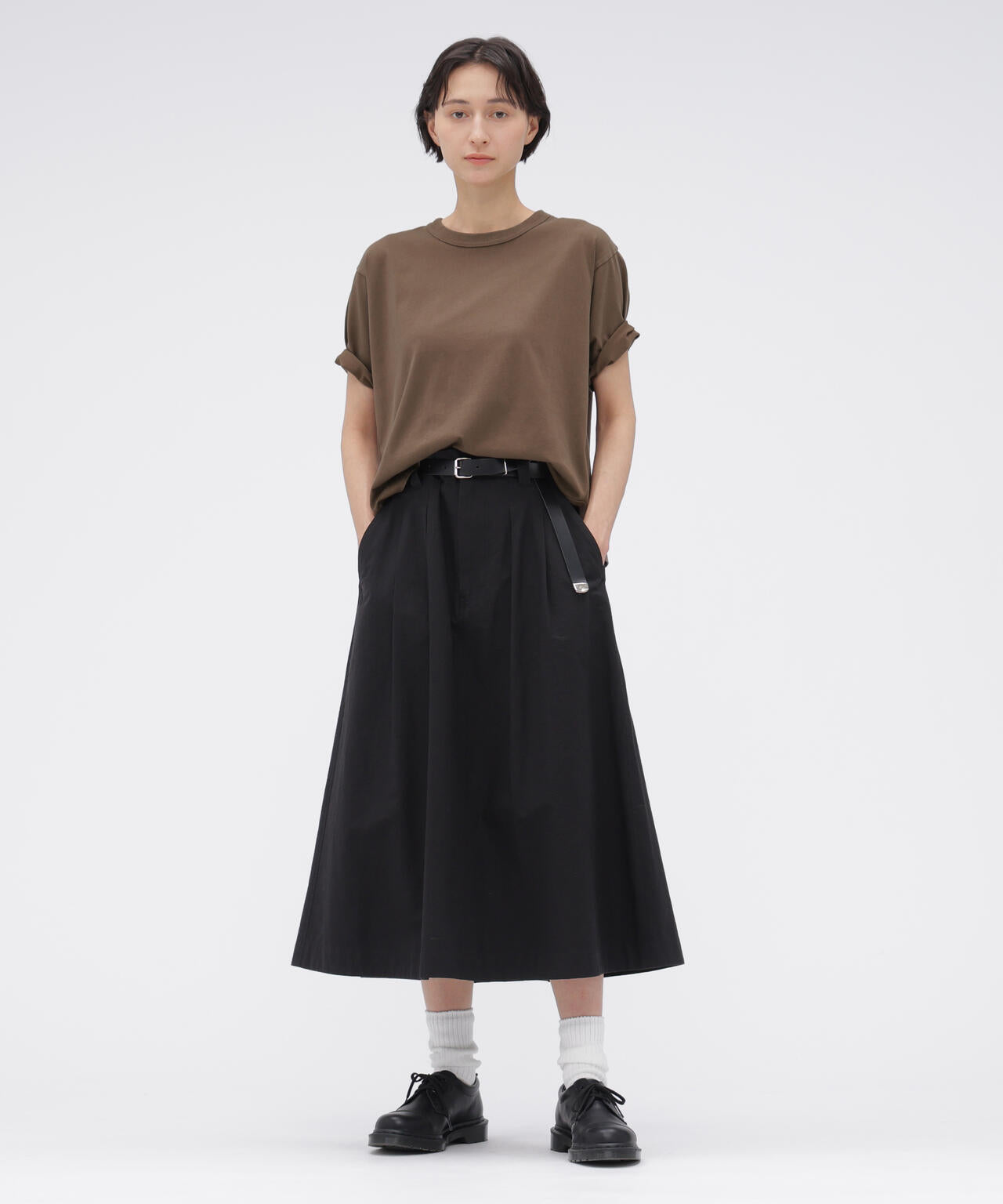FADED ROUGH COTTON JERSEY TOP