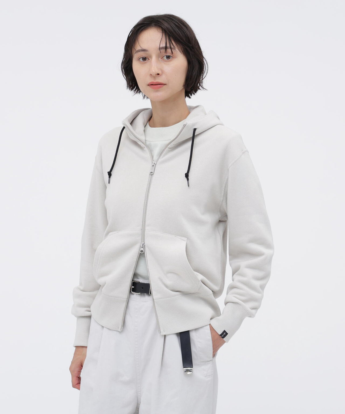 LIGHT LOOPBACK COTTON ZIP HOODY