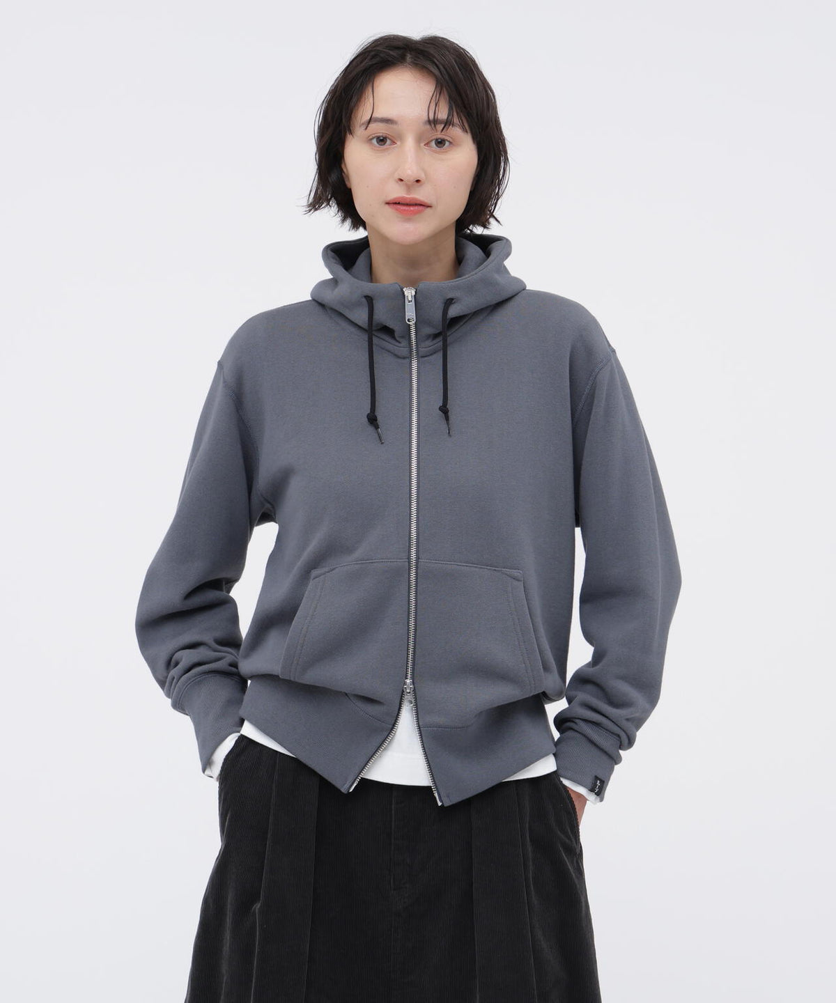 LIGHT LOOPBACK COTTON ZIP HOODY