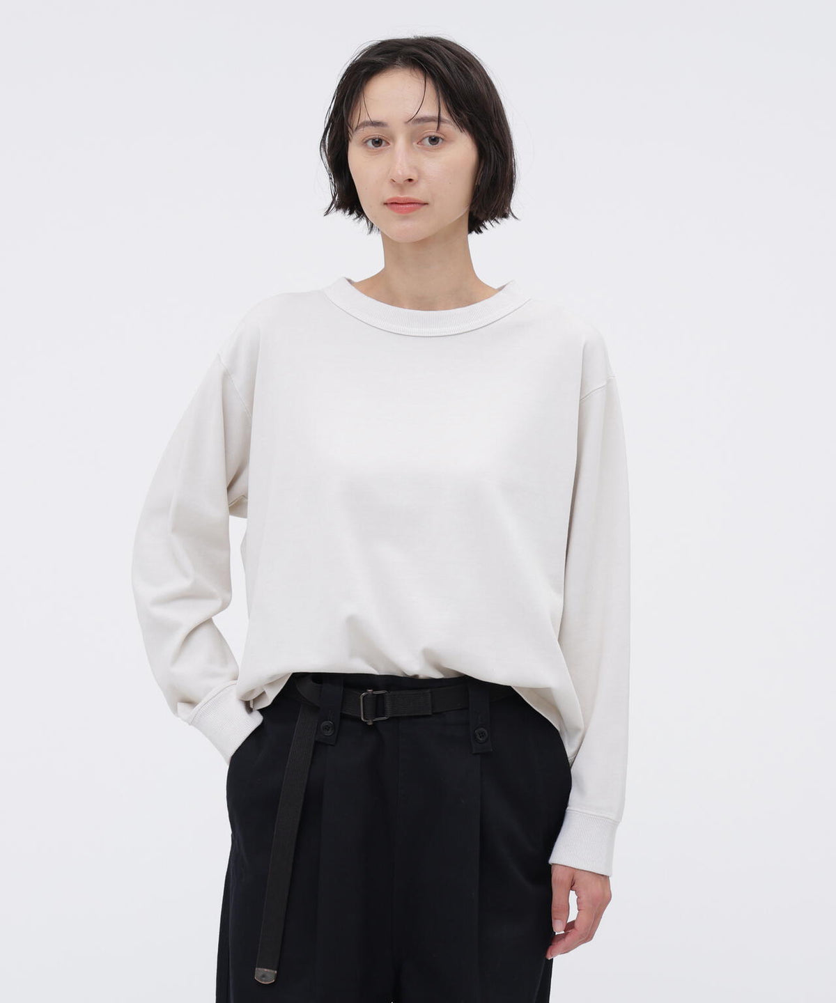 GARMENT DYED DENSE JERSEY TOP
