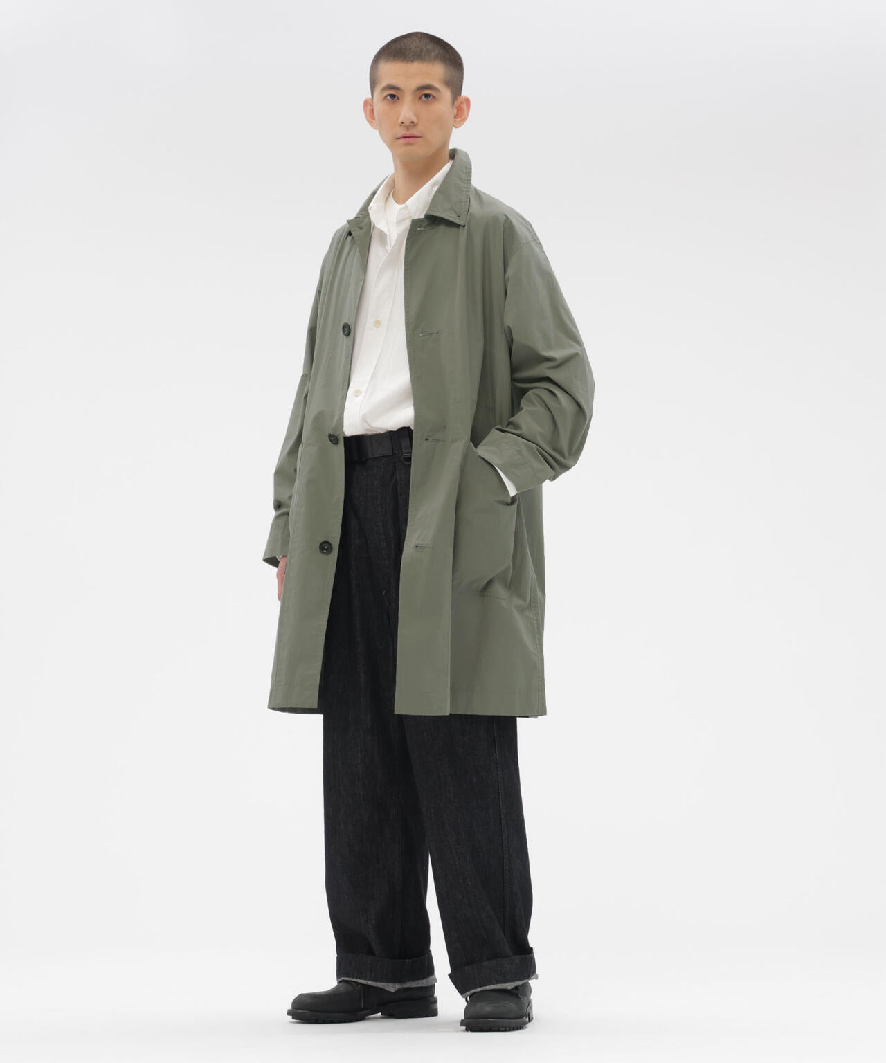 PROOFED COTTON POPLIN COAT