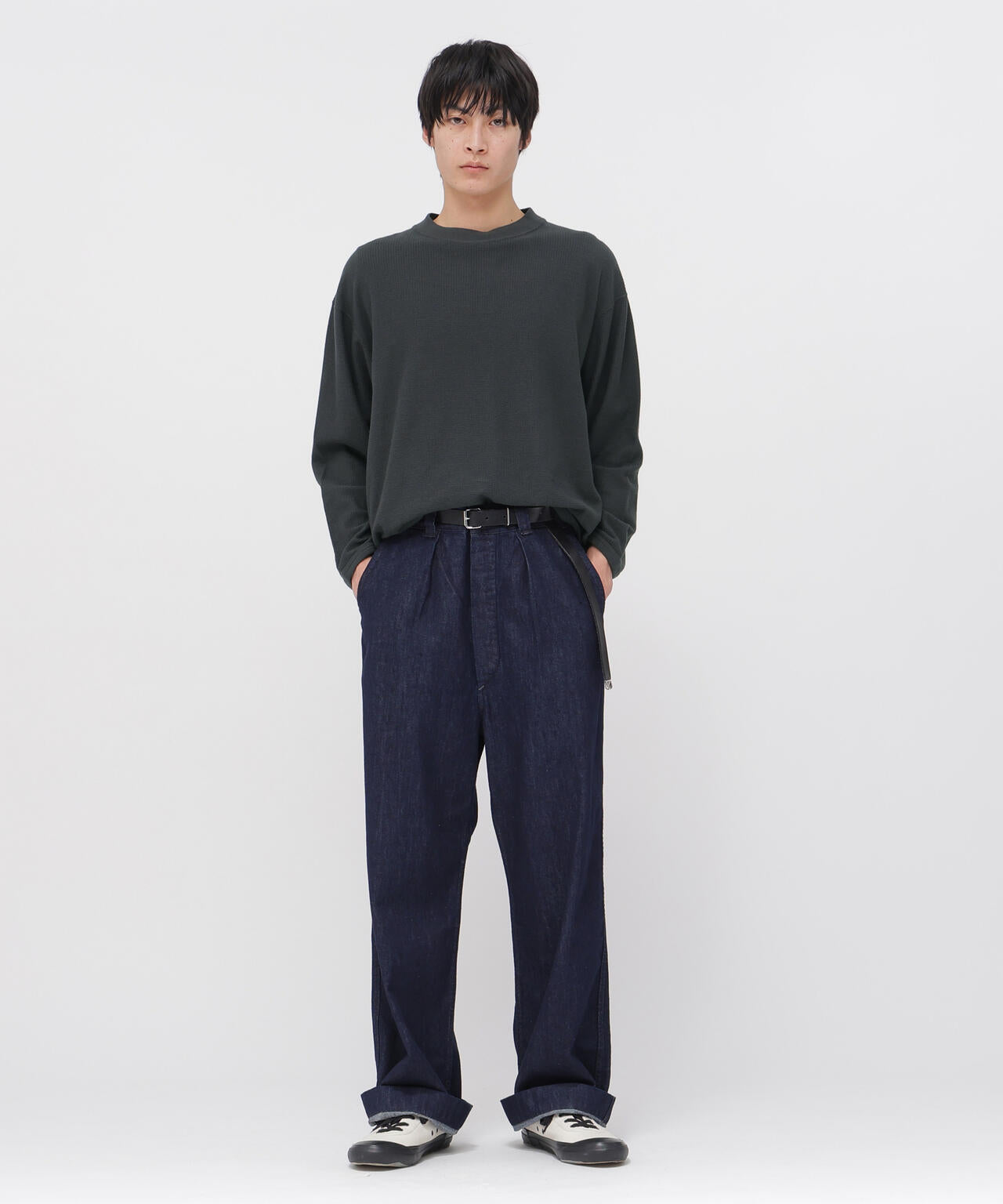 COTTON JERSEY MESH TOP