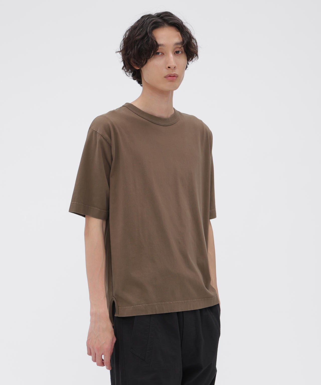 FADED ROUGH COTTON JERSEY TOP