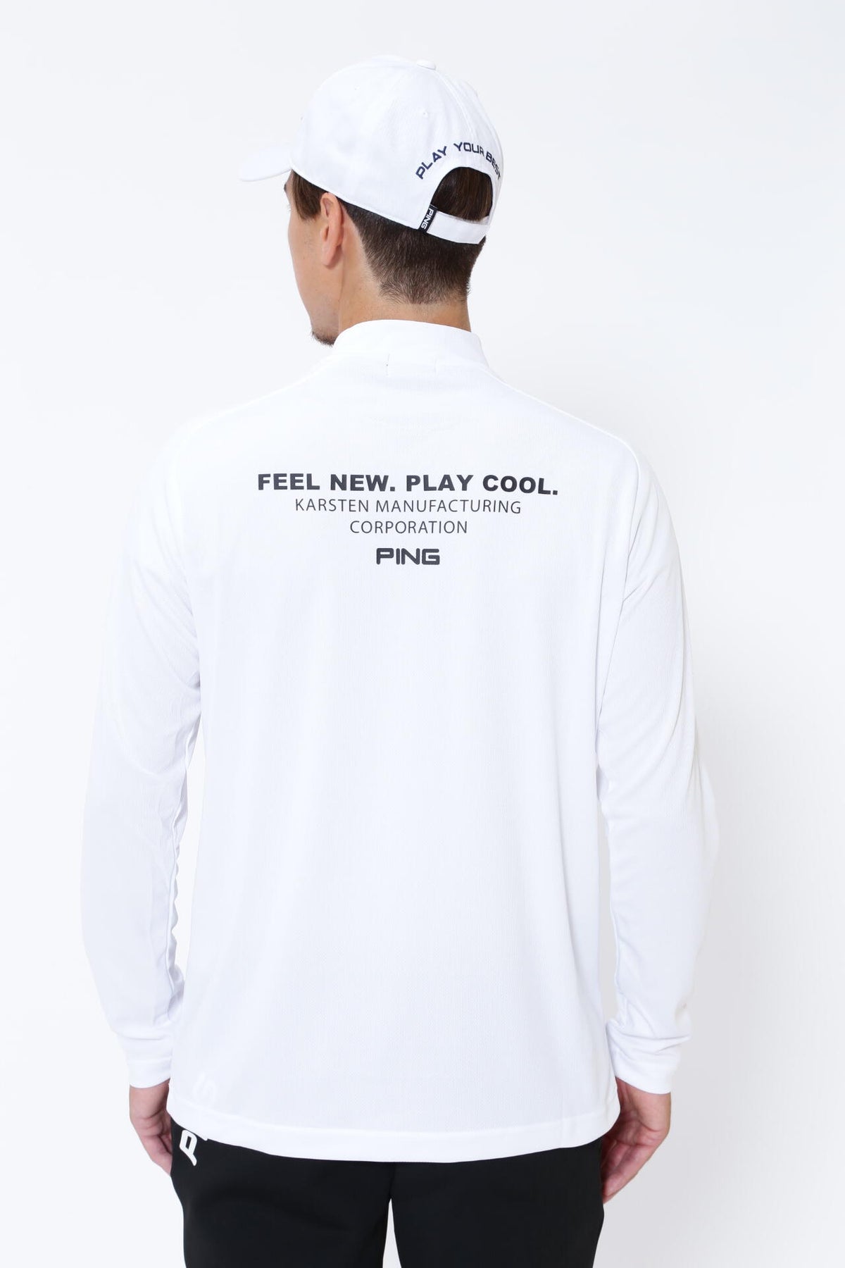 【PING APPAREL】クールコア ストレッチ起毛 長袖ハイネックカットソー <PERFORMANCE> (MENS)