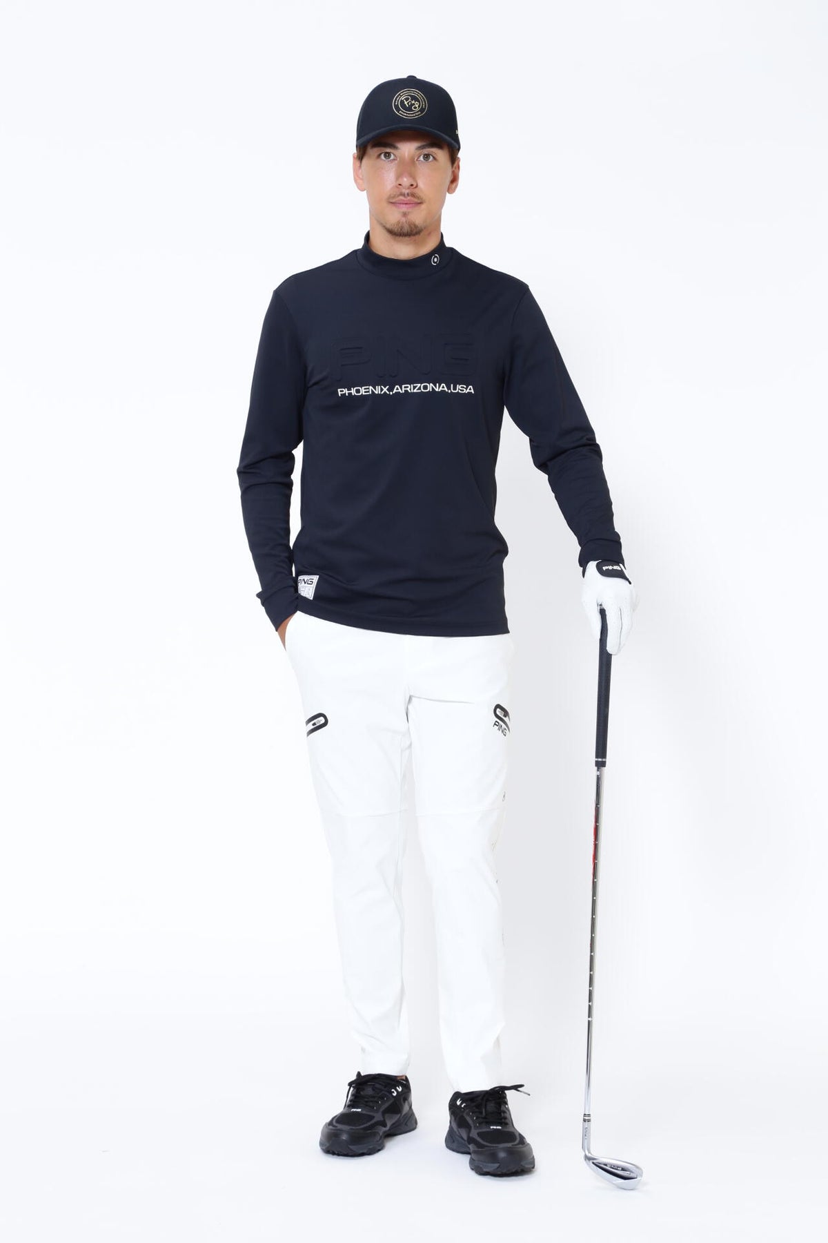 【PING APPAREL】ベアスムース長袖ハイネックカットソー <GOLD> (MENS)