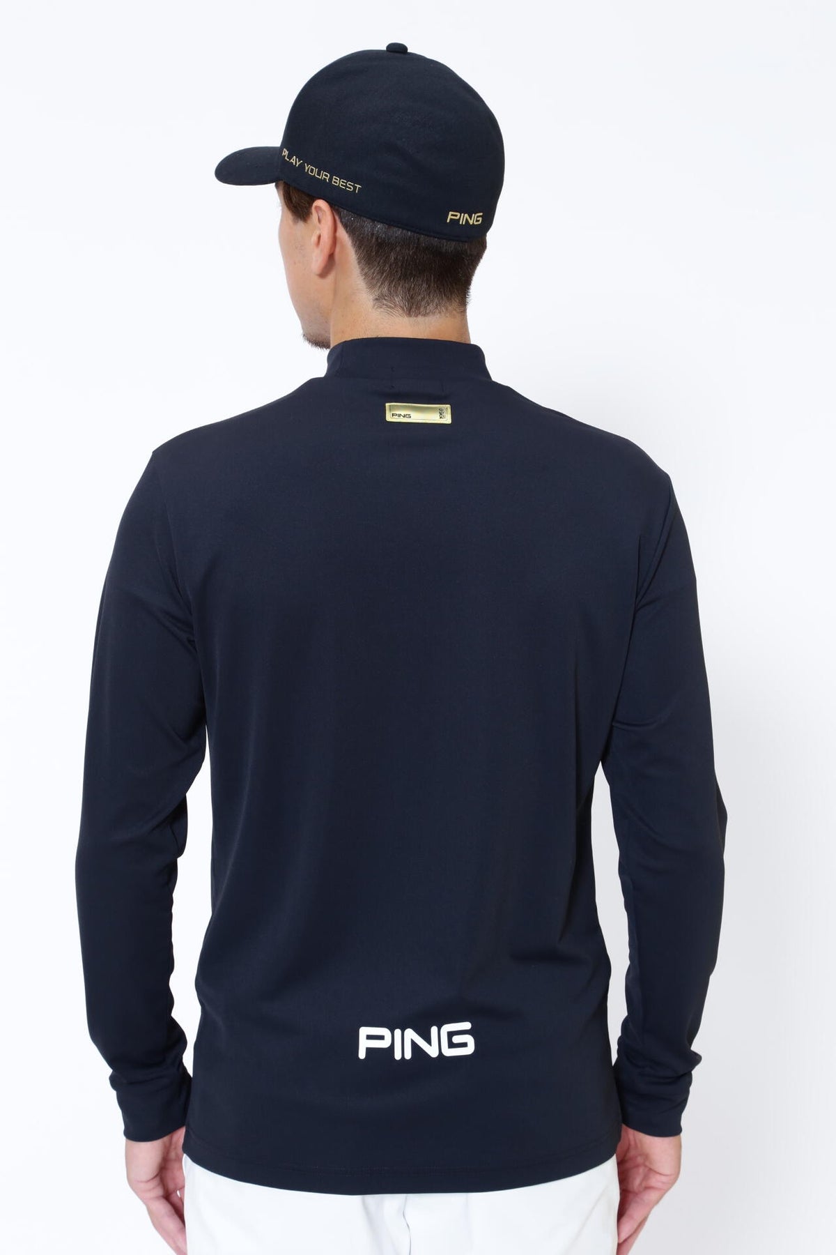 【PING APPAREL】ベアスムース長袖ハイネックカットソー <GOLD> (MENS)