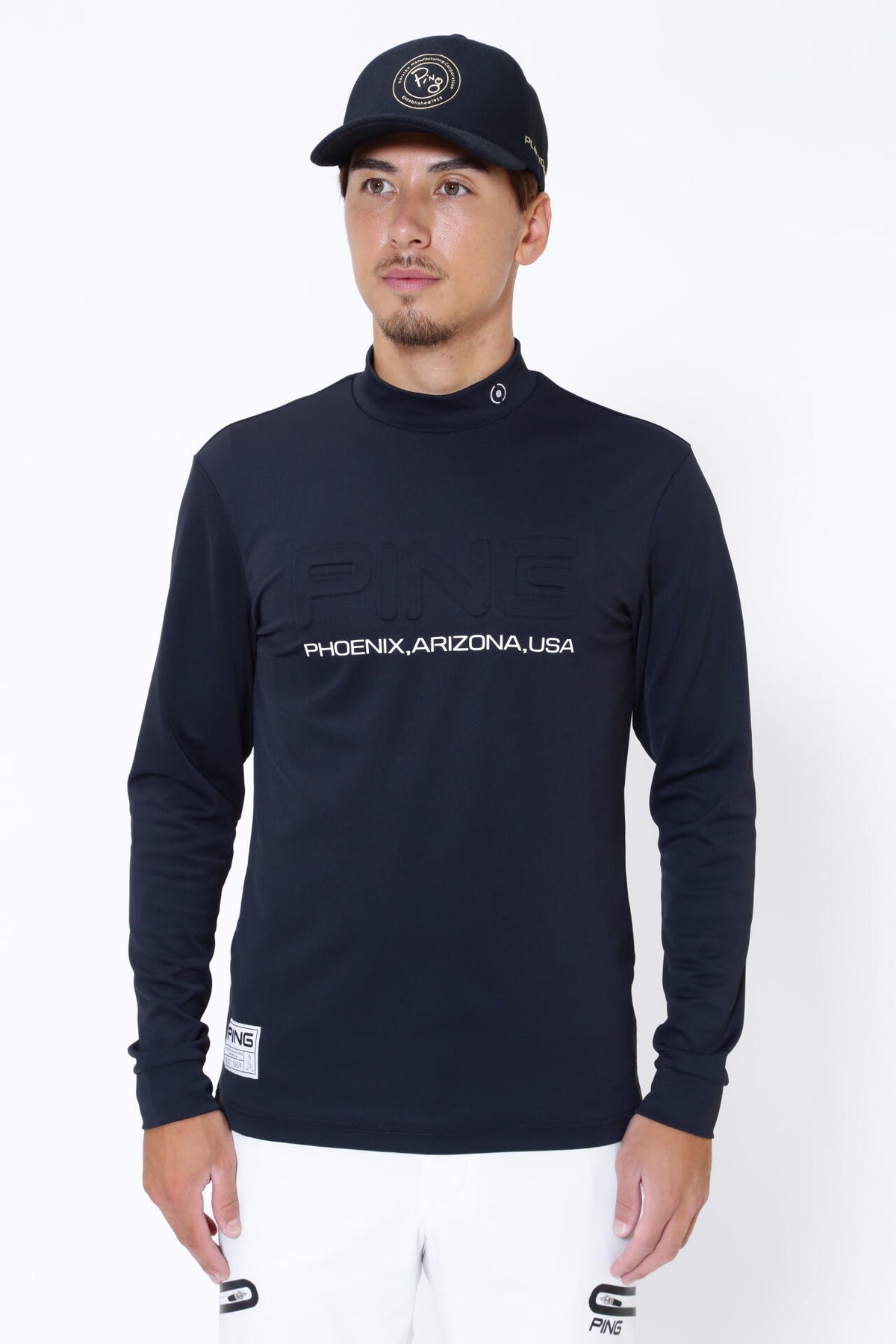 【PING APPAREL】ベアスムース長袖ハイネックカットソー <GOLD> (MENS)
