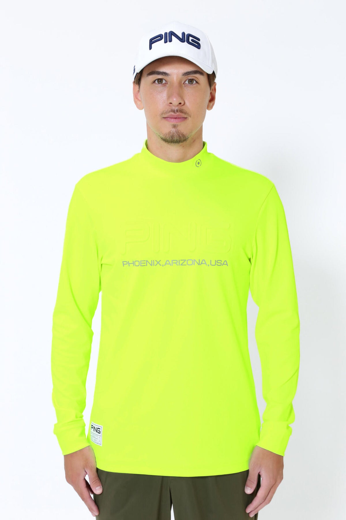 【PING APPAREL】ベアスムース長袖ハイネックカットソー <GOLD> (MENS)