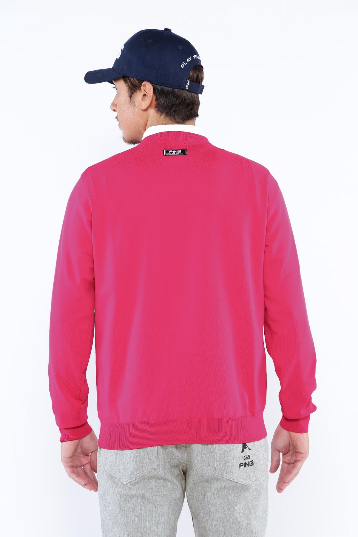【PING APPAEREL】PHOENIX Mr.PINGジャガード軽量クルーネックニットプルオーバー <NATIVE> (MENS)