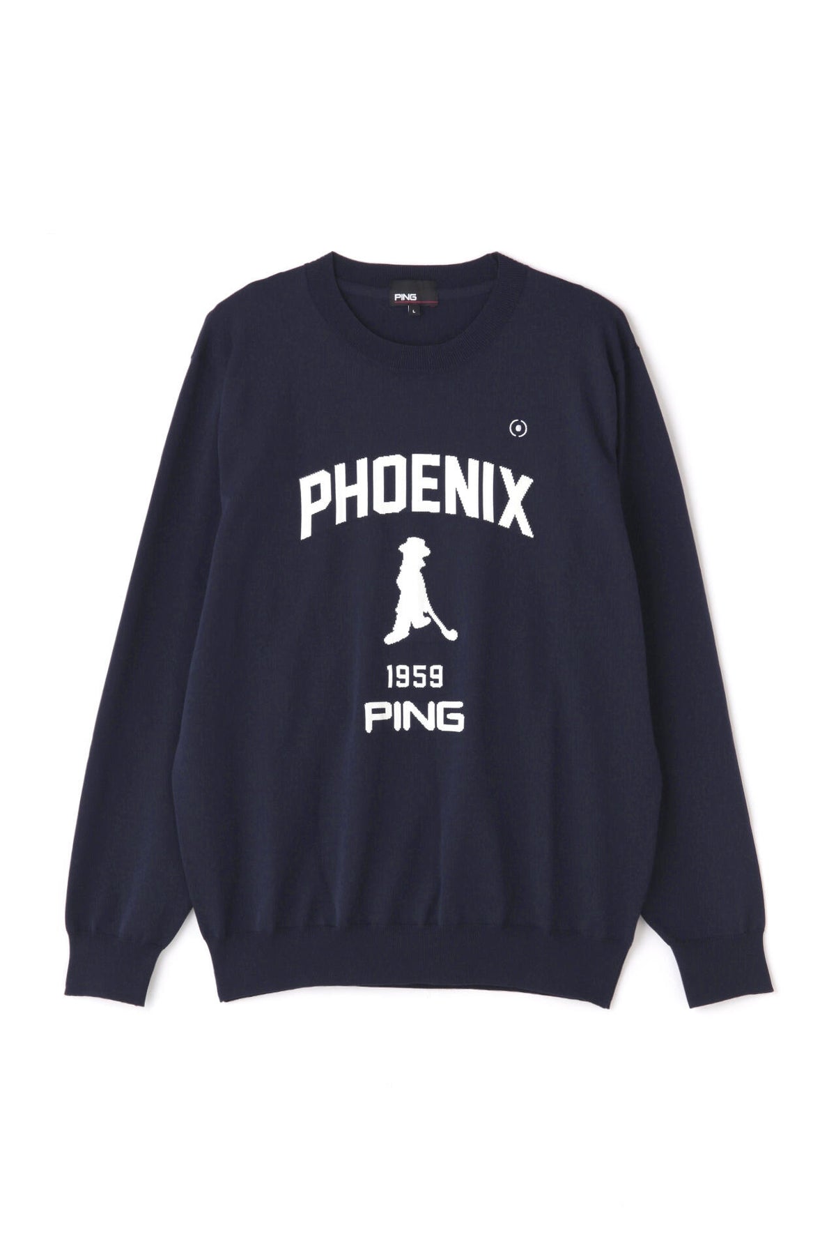 【PING APPAEREL】PHOENIX Mr.PINGジャガード軽量クルーネックニットプルオーバー <NATIVE> (MENS)