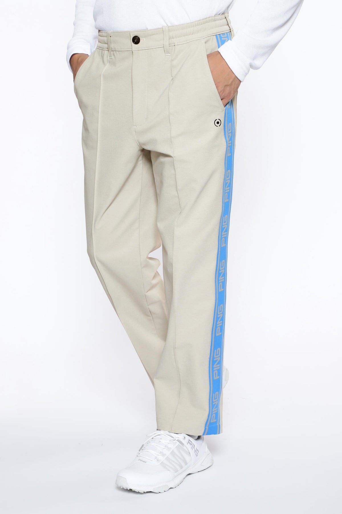 【PING APPAREL】全方向ストレッチ布帛ワイドテーパードパンツ <NATIVE> (MENS)