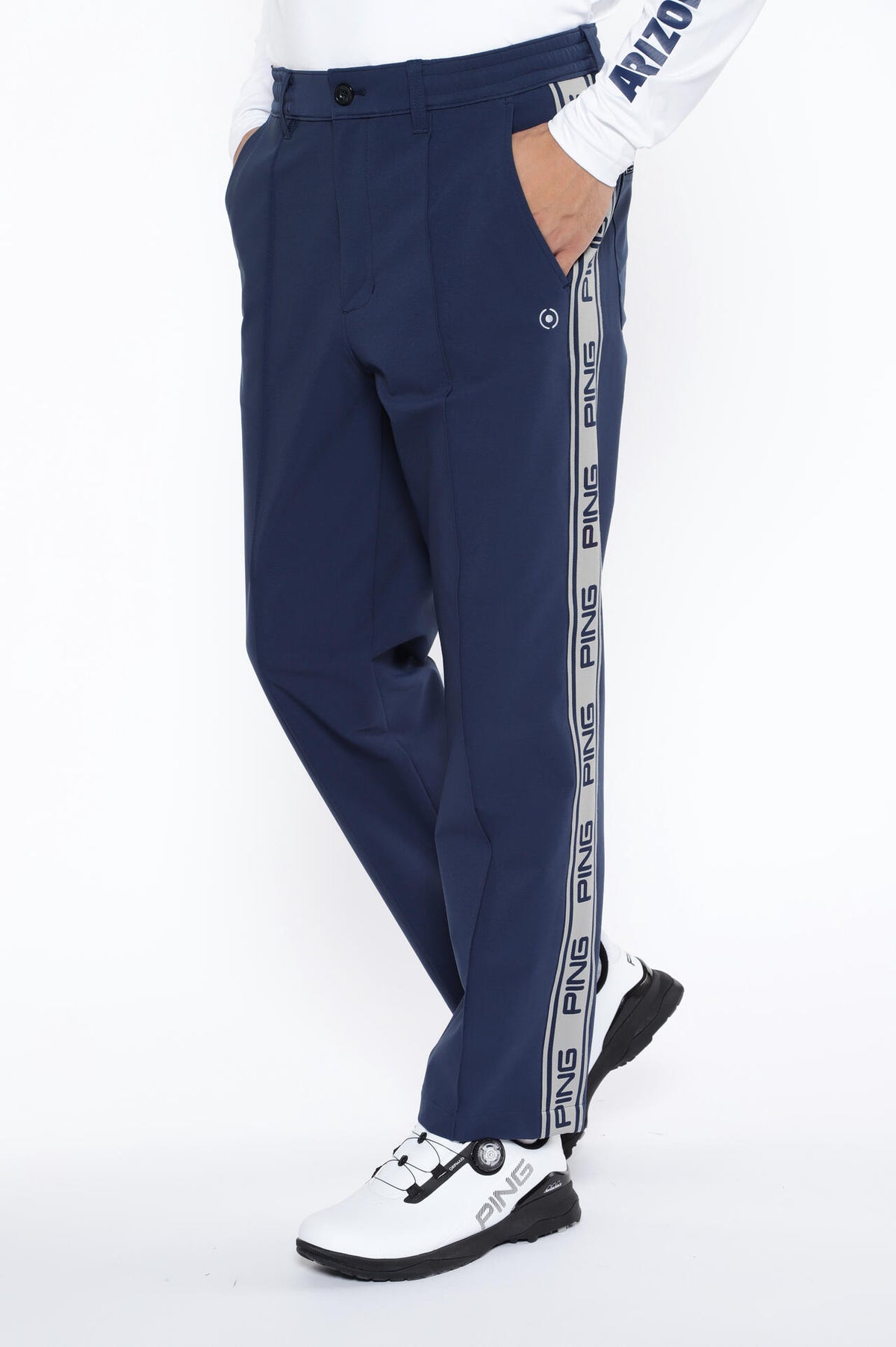 【PING APPAREL】全方向ストレッチ布帛ワイドテーパードパンツ <NATIVE> (MENS)
