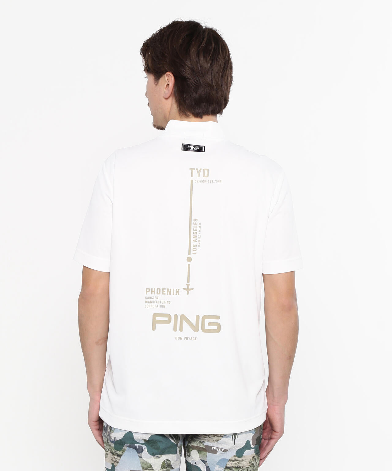 【PING APPAREL】カノコ 半袖ハイネックシャツ <NATIVE> (MENS)