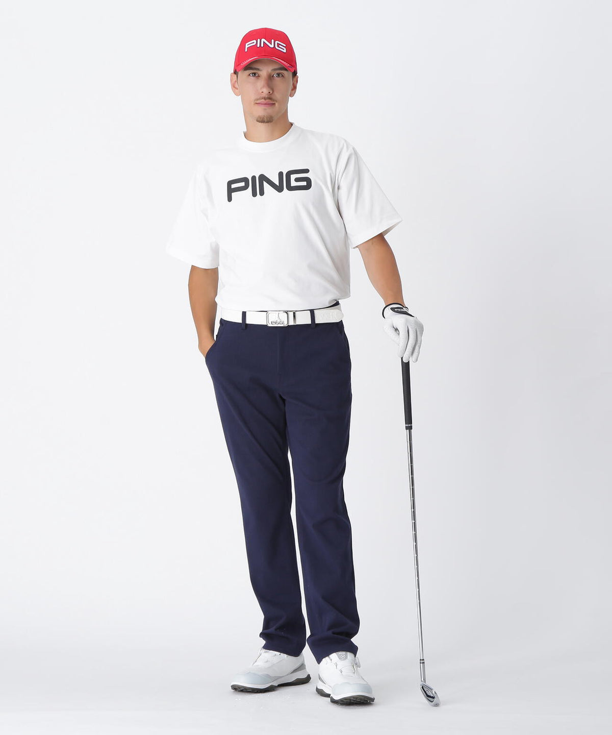 【PING APPAREL】全方向ストレッチTCツイル5ポケットストレートパンツ <NATIVE> (MENS)