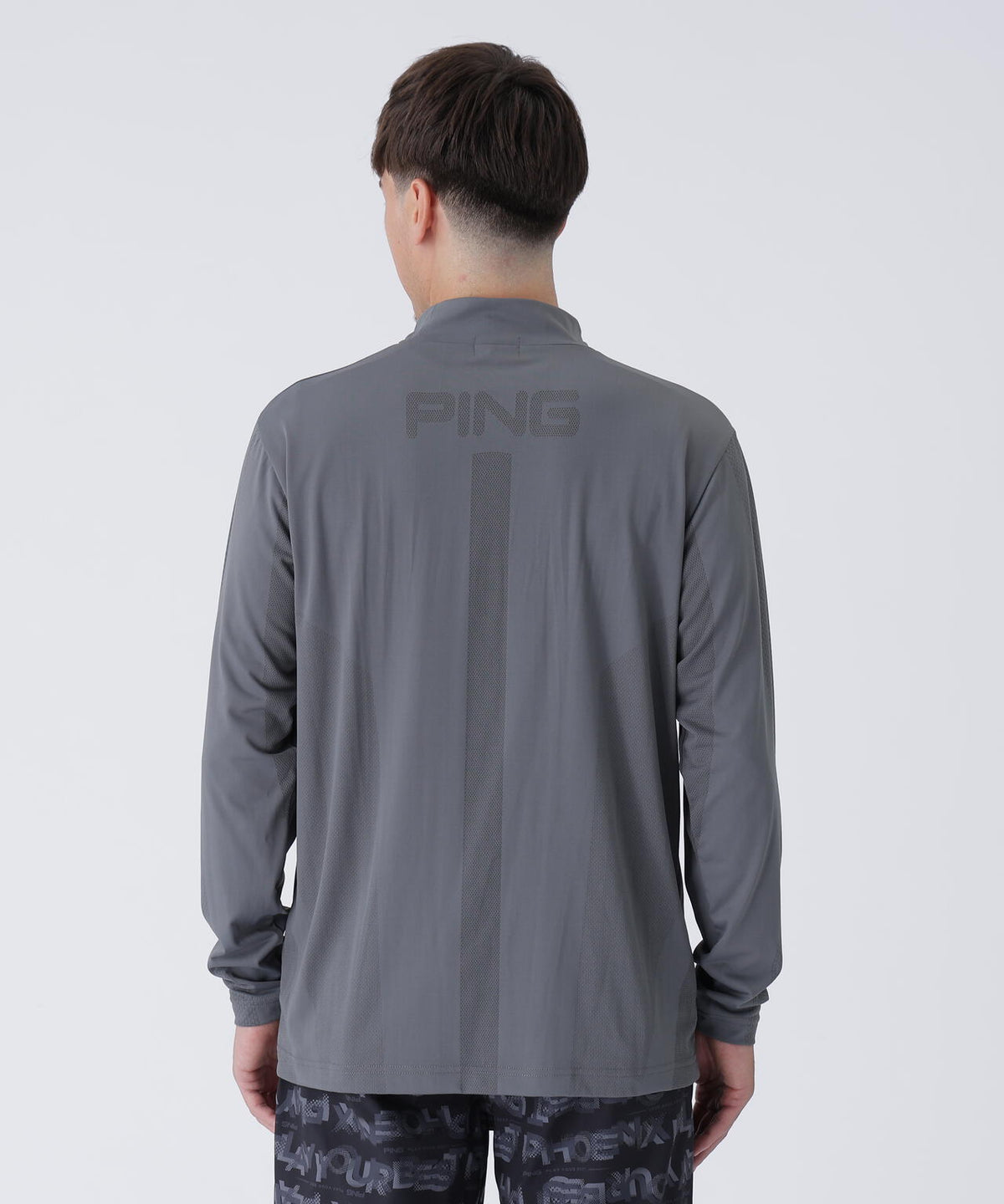 【PING APPAREL】メッシュジャカードハイネックシャツ <PERFORMANCE> (MENS)