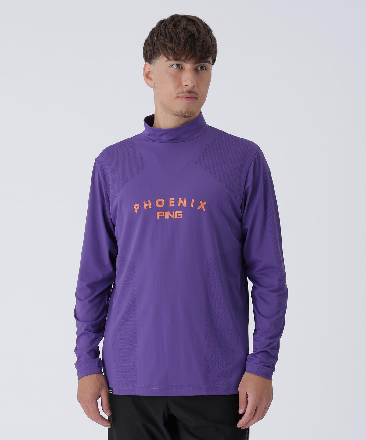 【PING APPAREL】メッシュジャカードハイネックシャツ <PERFORMANCE> (MENS)