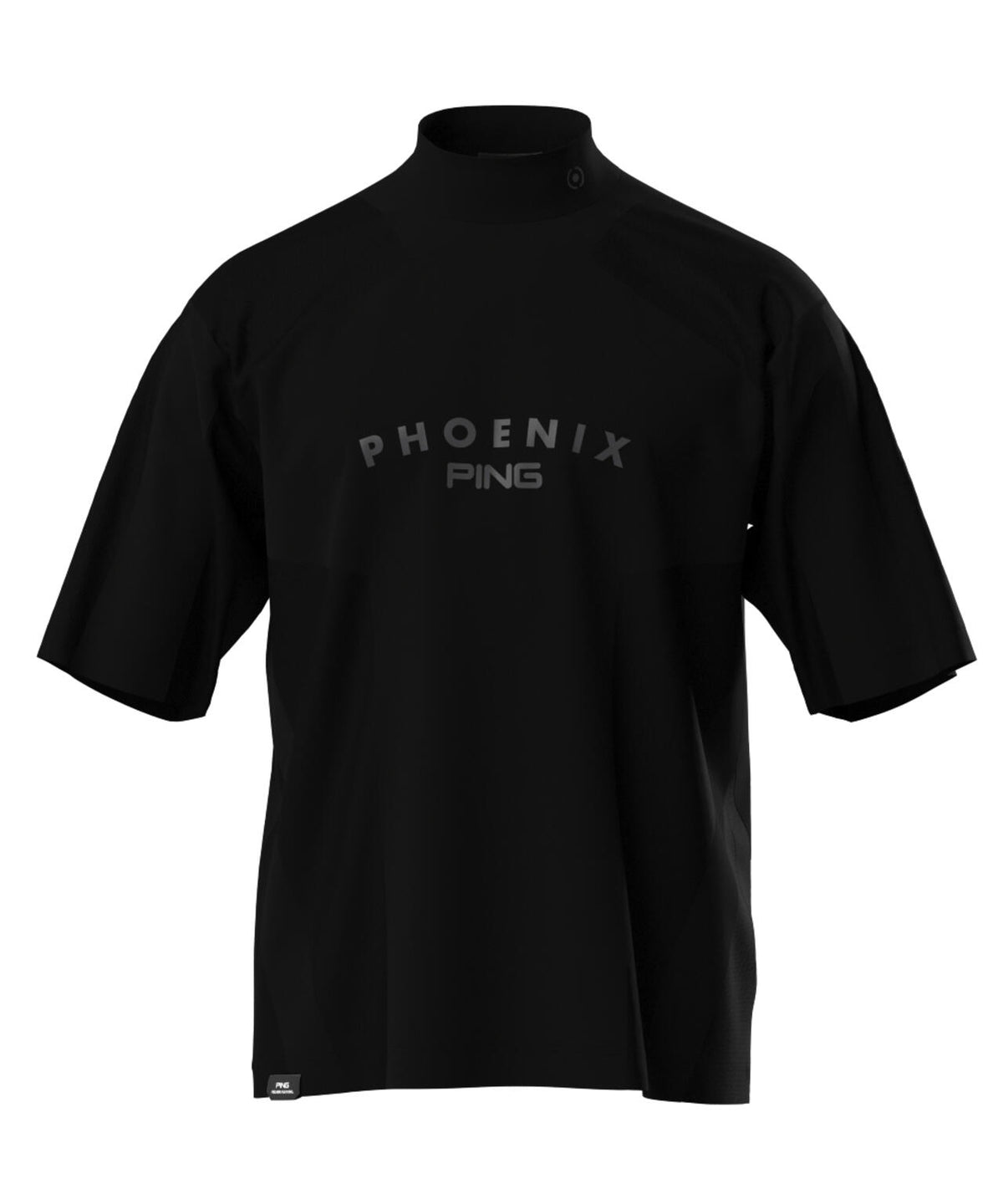 【PING APPAREL】メッシュジャカード半袖ハイネックシャツ <PERFORMANCE> (MENS)