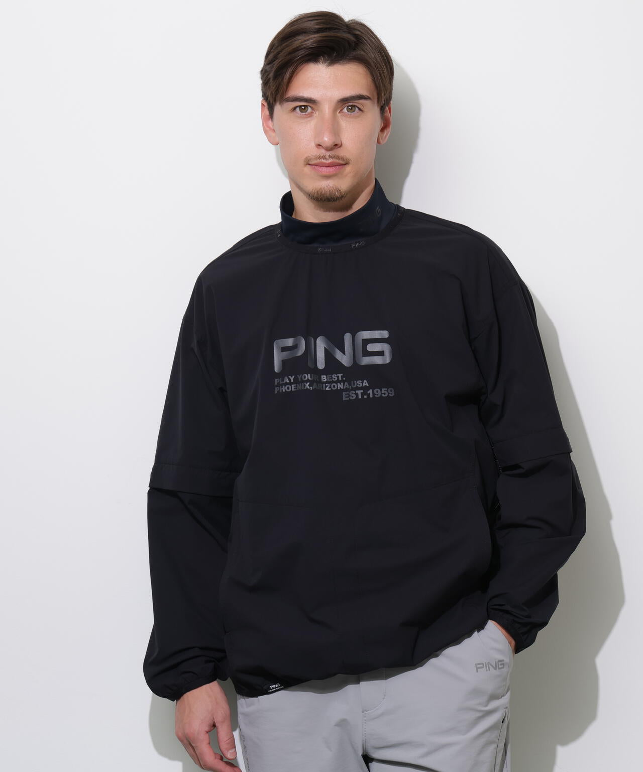 【PING APPAREL】ストレッチリップストップ2WAYブルゾン <PERFORMANCE> (MENS)