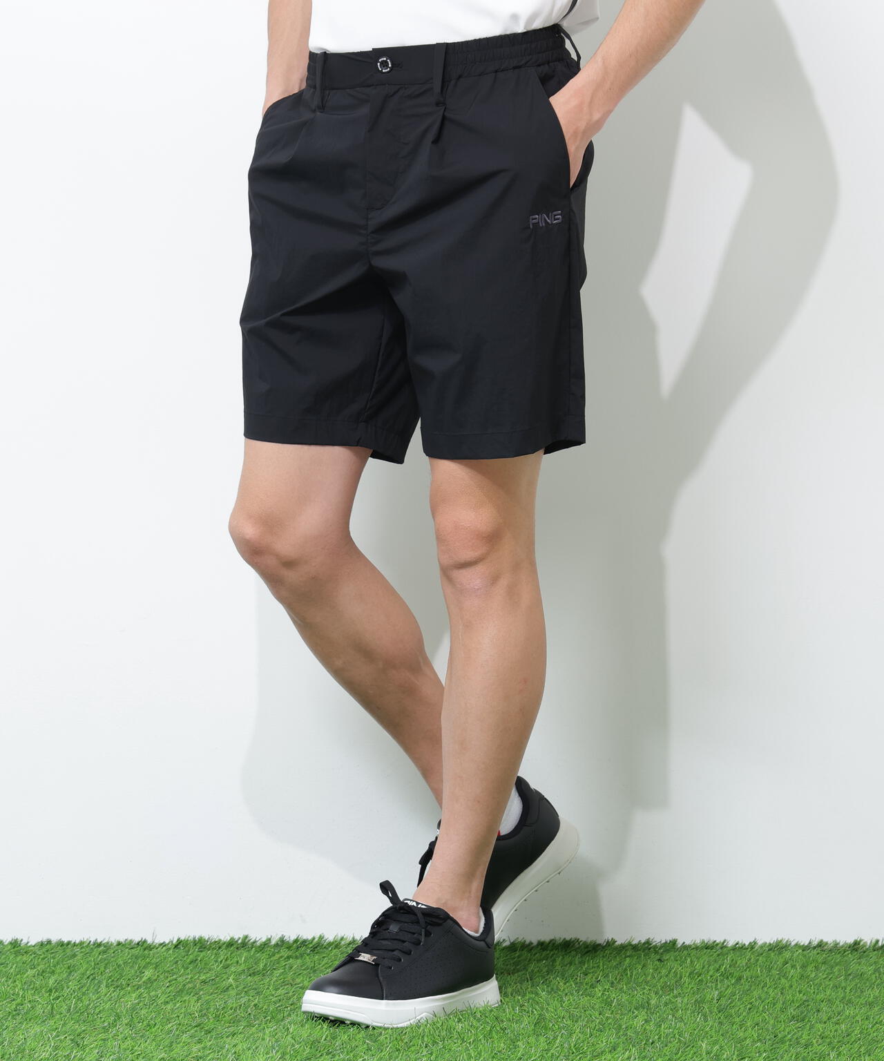 【PING APPAREL】ドライタッチナイロンストレッチタフタショートパンツ <GOLD> (MENS)