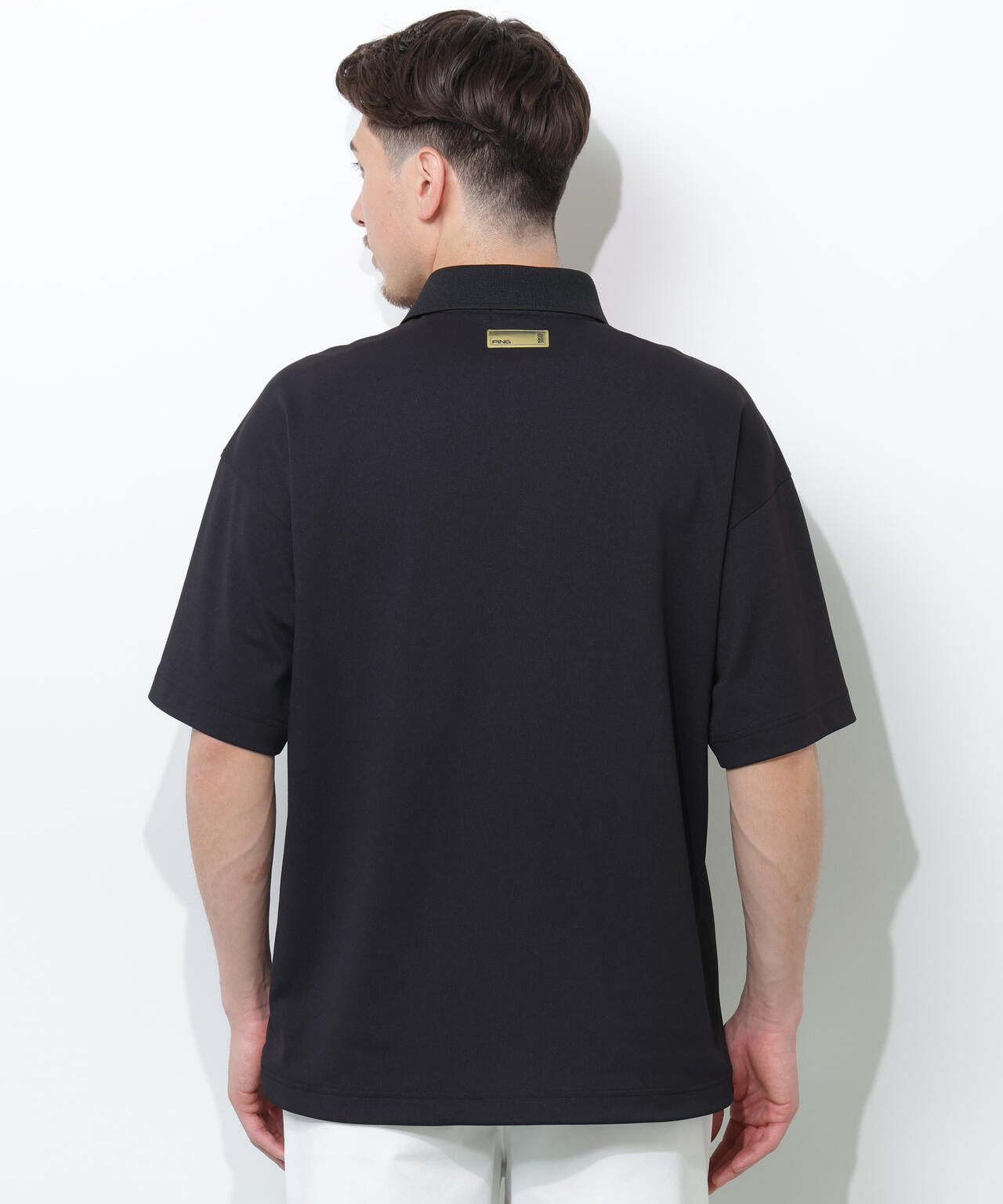 【PING APPAREL】半袖カノコオーバーポロシャツ <GOLD> (MENS)