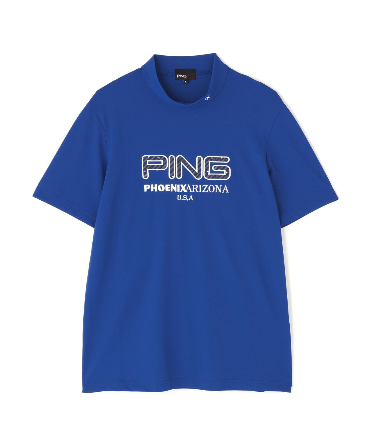 【PING APPAREL】アップリケ半袖ハイネックシャツ <NATIVE> (MENS)