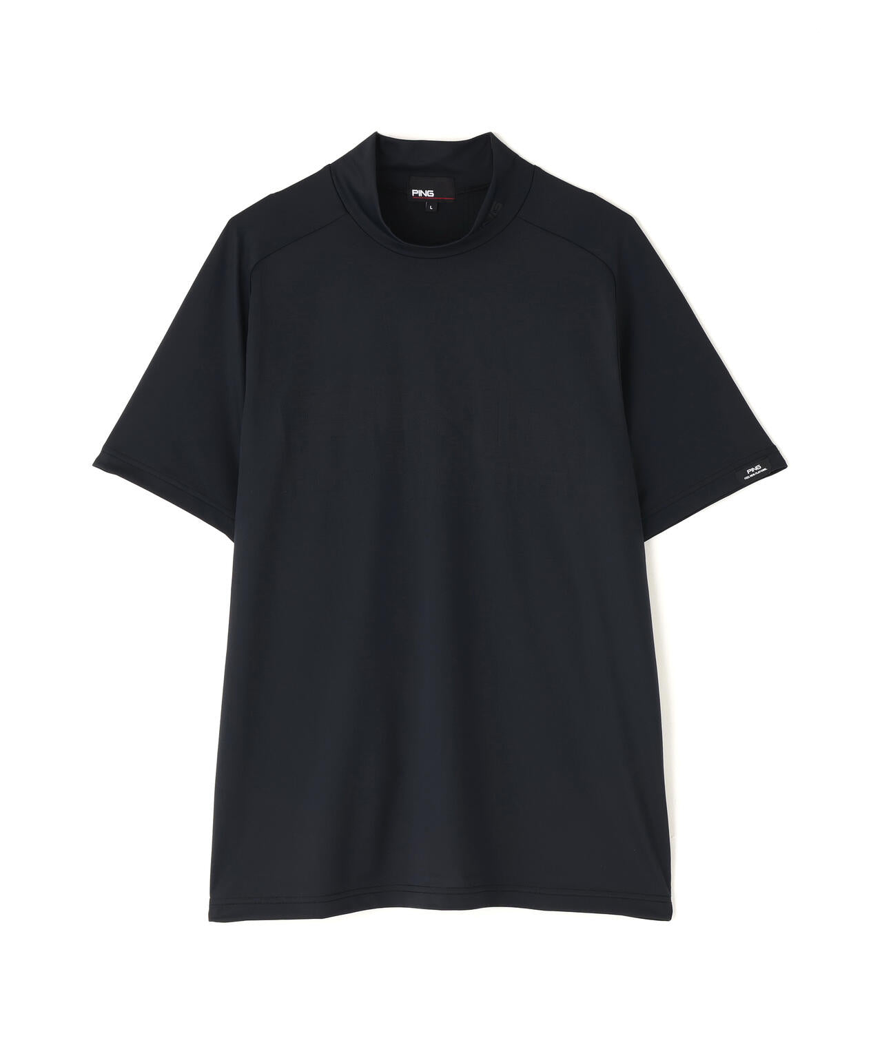【PING APPAREL】パネルジャカード半袖ハイネックシャツ <PERFORMANCE> (MENS)
