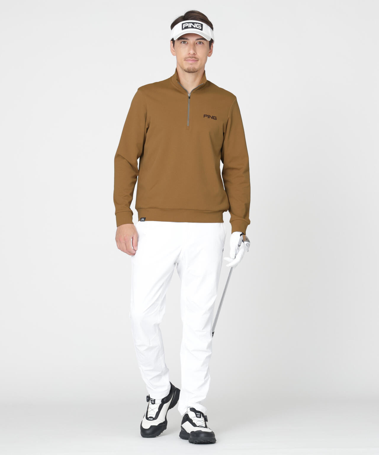 【PING APPAREL】全方向ストレッチ布帛高機能テーパードパンツ (MENS)