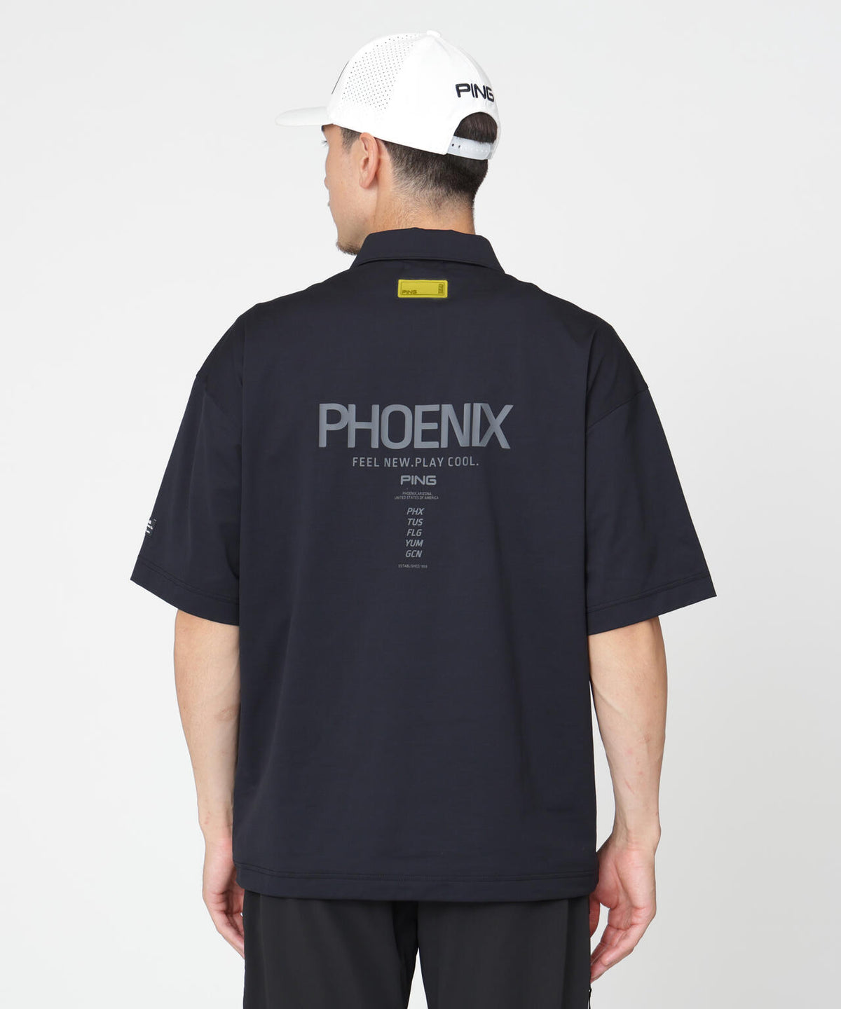 【PING APPAREL】半袖ハーフジップシャツ <GOLD> (MENS)