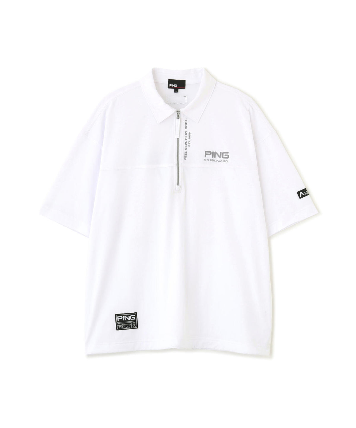 【PING APPAREL】半袖ハーフジップシャツ <GOLD> (MENS)