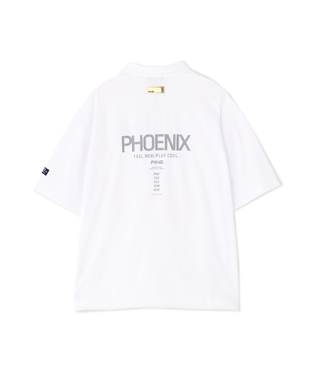 【PING APPAREL】半袖ハーフジップシャツ <GOLD> (MENS)