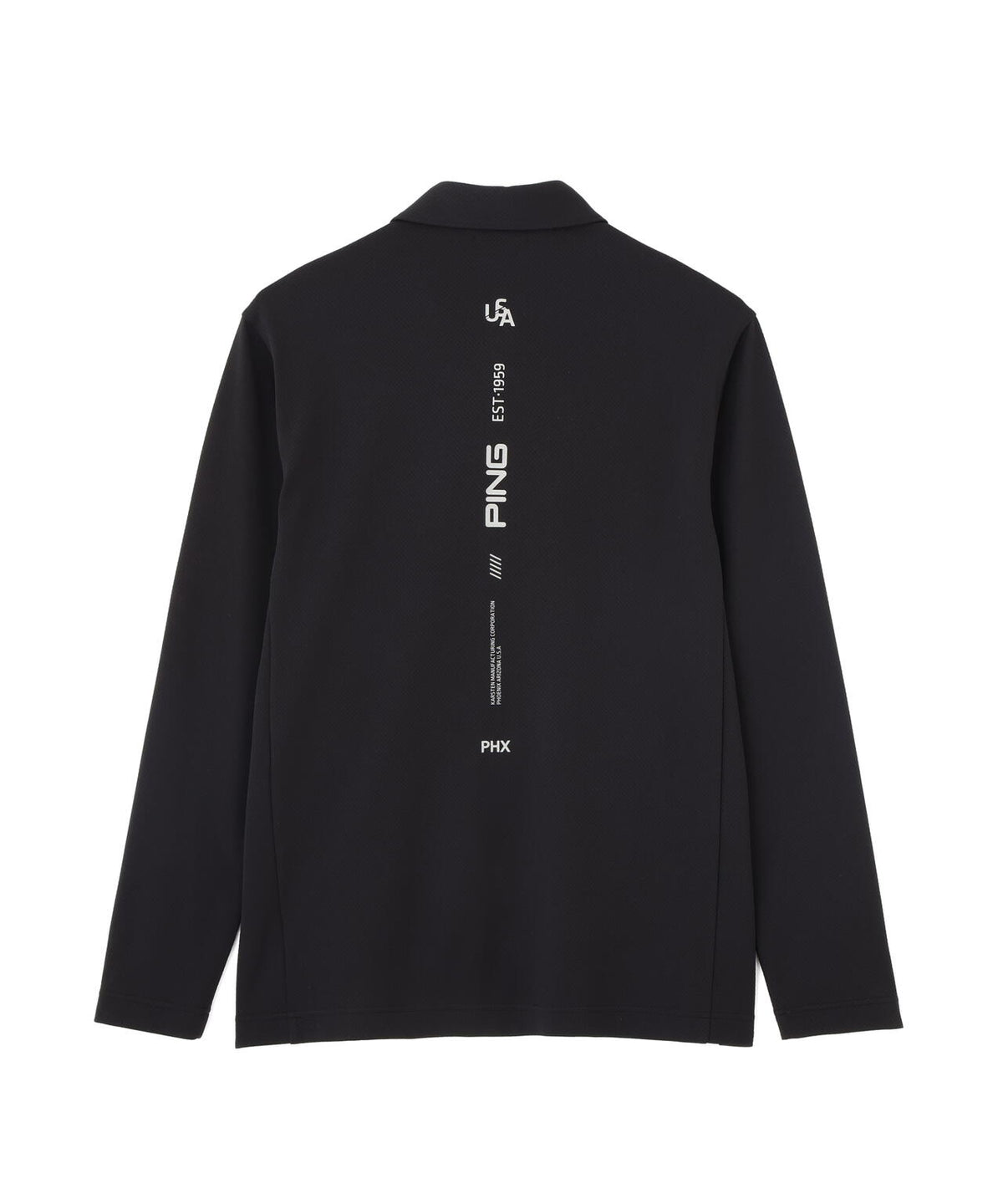 【PING APPAREL】格子リバーススクラムテック長袖ポロシャツ (MENS)