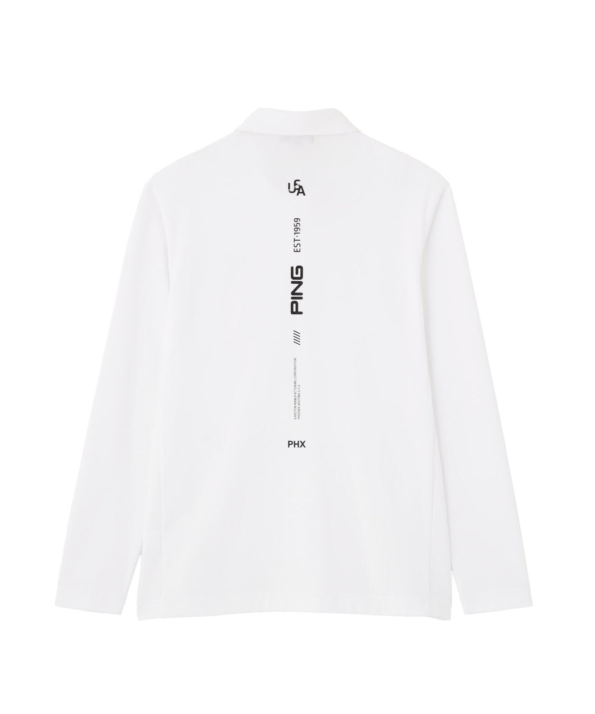 【PING APPAREL】格子リバーススクラムテック長袖ポロシャツ (MENS)