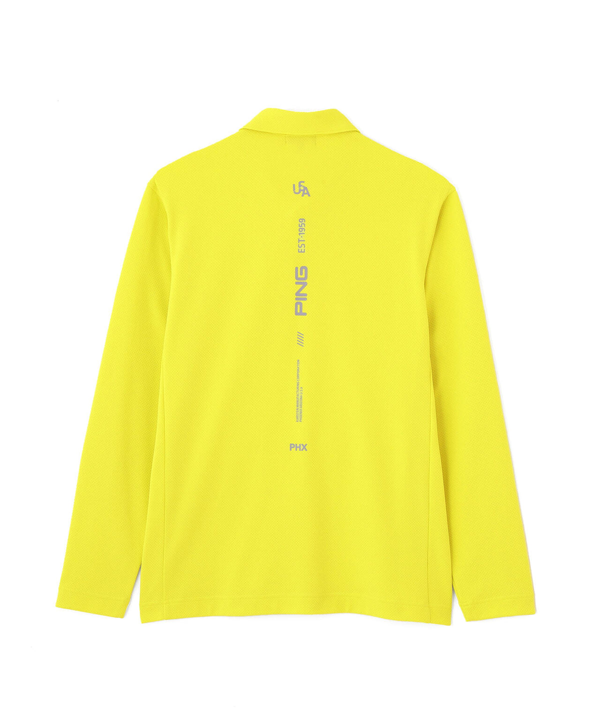 【PING APPAREL】格子リバーススクラムテック長袖ポロシャツ (MENS)