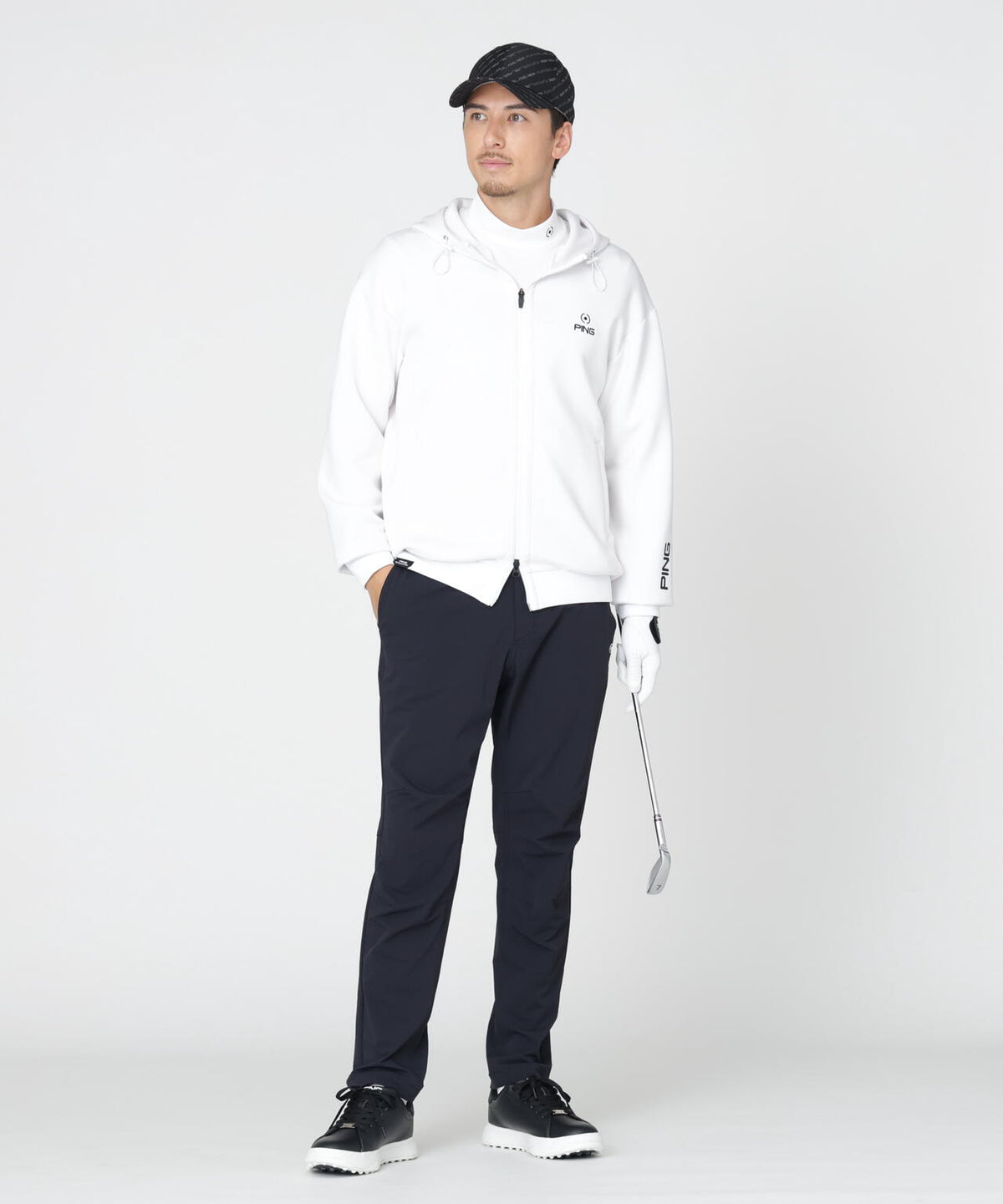 【PING APPAREL】全方向ストレッチダンボールニットフルジップフーディー (MENS)