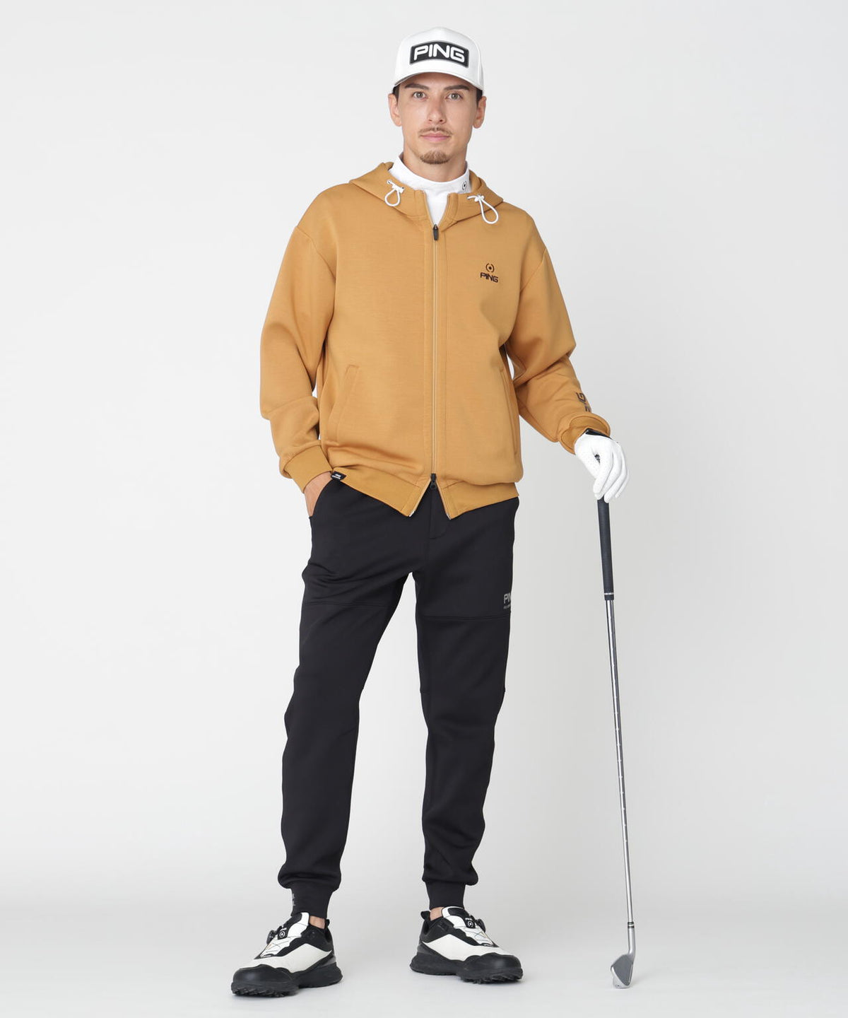 【PING APPAREL】全方向ストレッチダンボールニットフルジップフーディー (MENS)