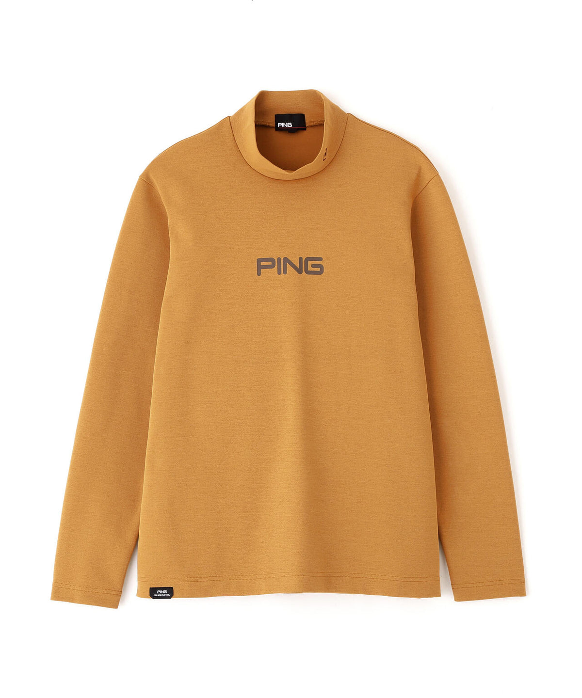 【PING APPAREL】ANSERプリントストレッチダンボール長袖ハイネックシャツ (MENS)