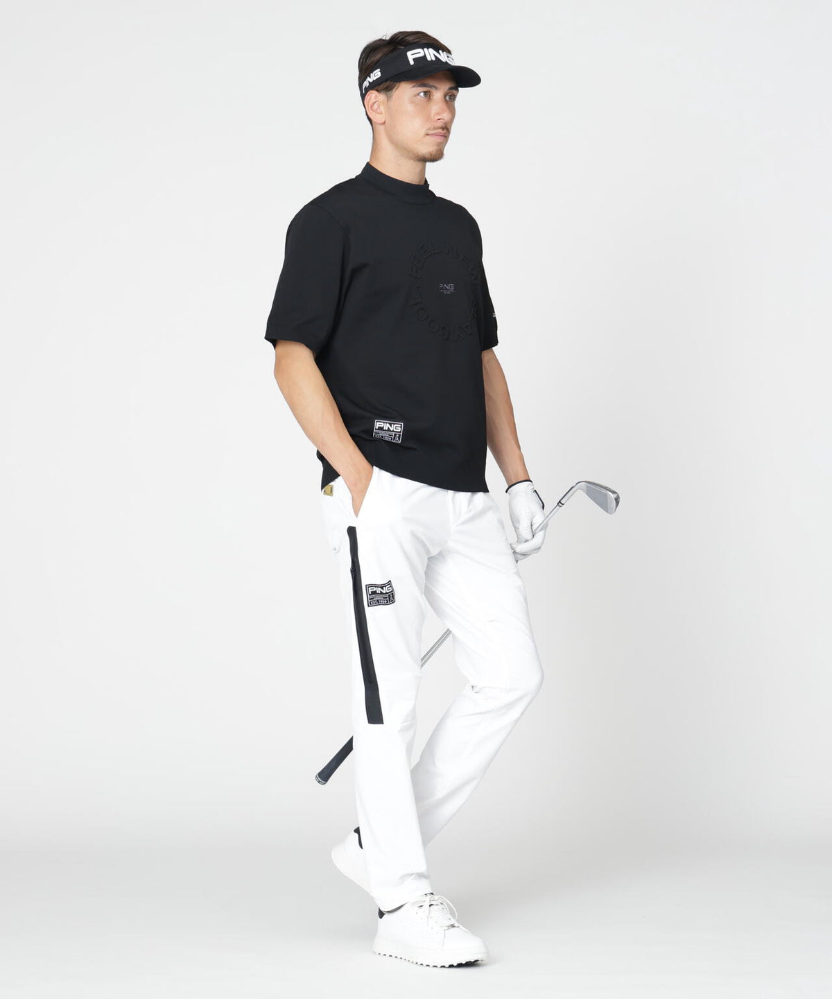 【PING APPAREL】半袖ハイネックニット <GOLD> (MENS)