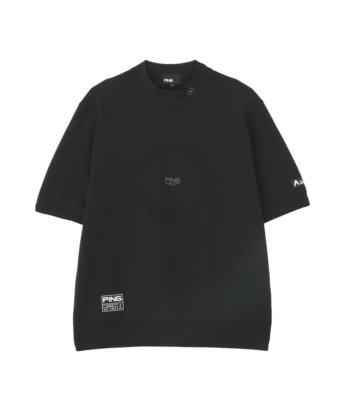 【PING APPAREL】半袖ハイネックニット <GOLD> (MENS)