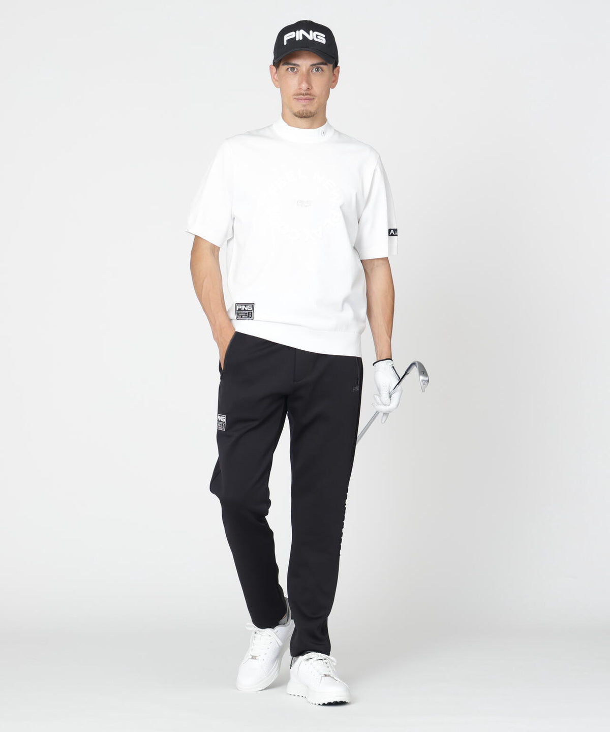 【PING APPAREL】半袖ハイネックニット <GOLD> (MENS)