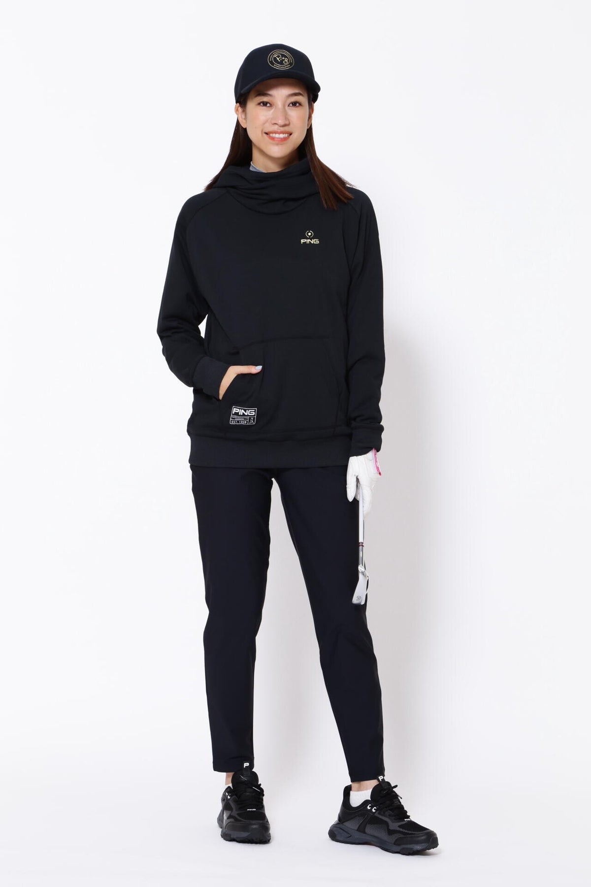 【PING APPAREL】エコアーチ 裏毛スウェットフーディプルオーバー <GOLD> (LADIES)