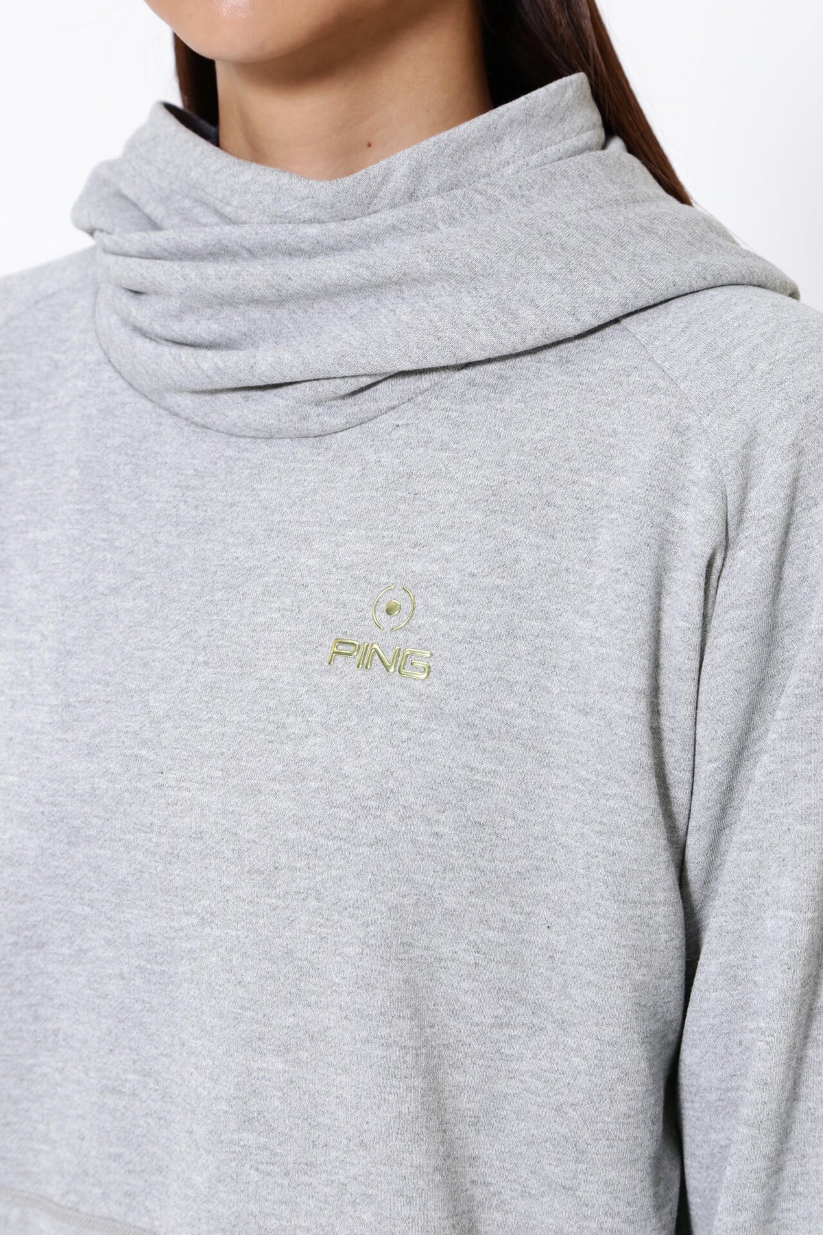 【PING APPAREL】エコアーチ 裏毛スウェットフーディプルオーバー <GOLD> (LADIES)