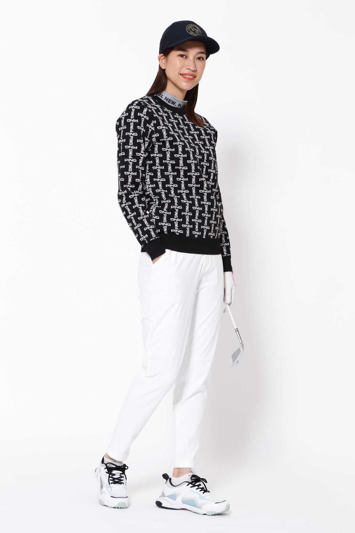 【PING APPAREL】ベアスムース 長袖ハイネックカットソー <GOLD> (LADIES)