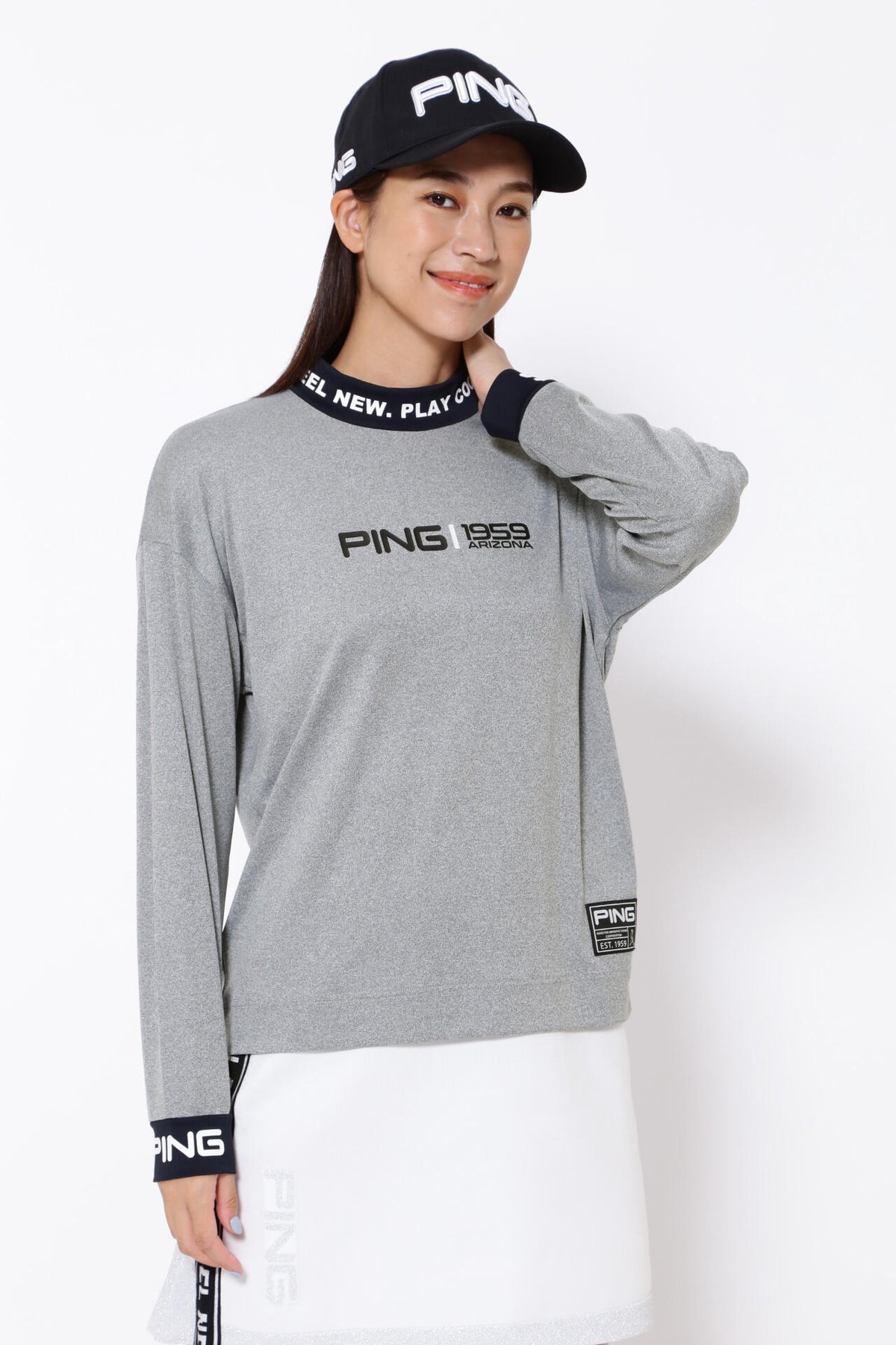 【PING APPAREL】ベアスムース 長袖ハイネックカットソー <GOLD> (LADIES)